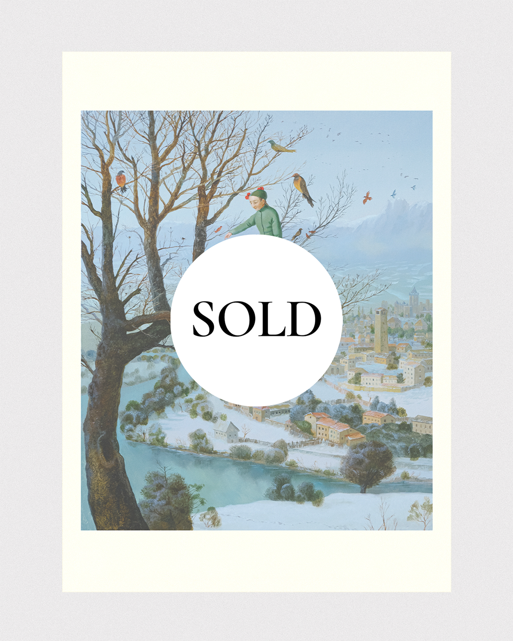 The girl who feeds the birds. ELEN BEZHEN