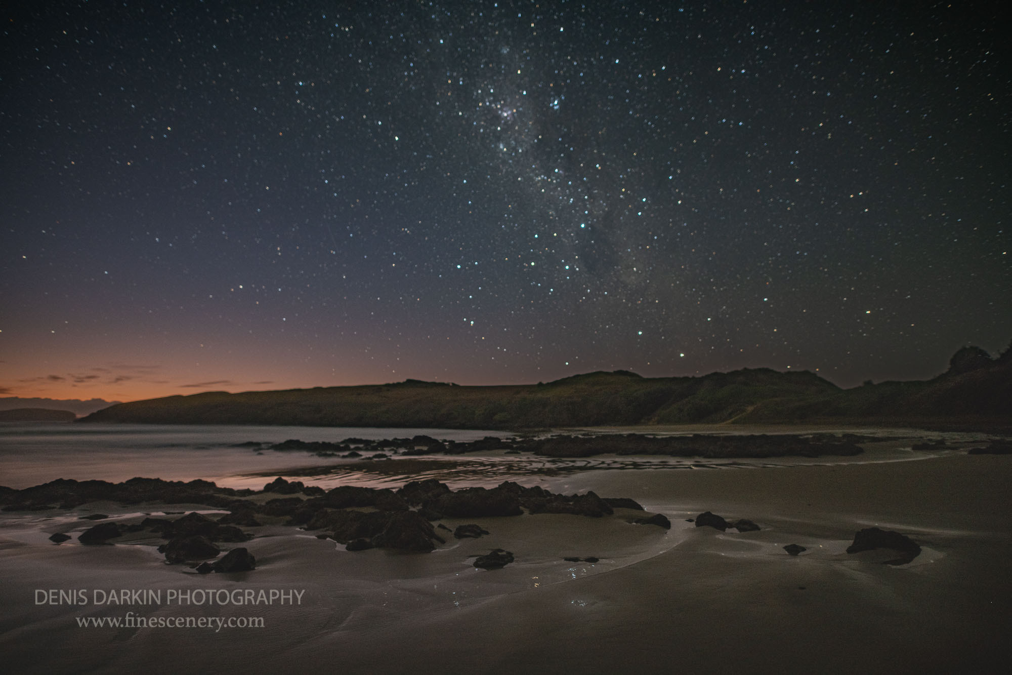 Milky way at Sandys Beach, Coffs Harbor. Denis Darkin scenic photography