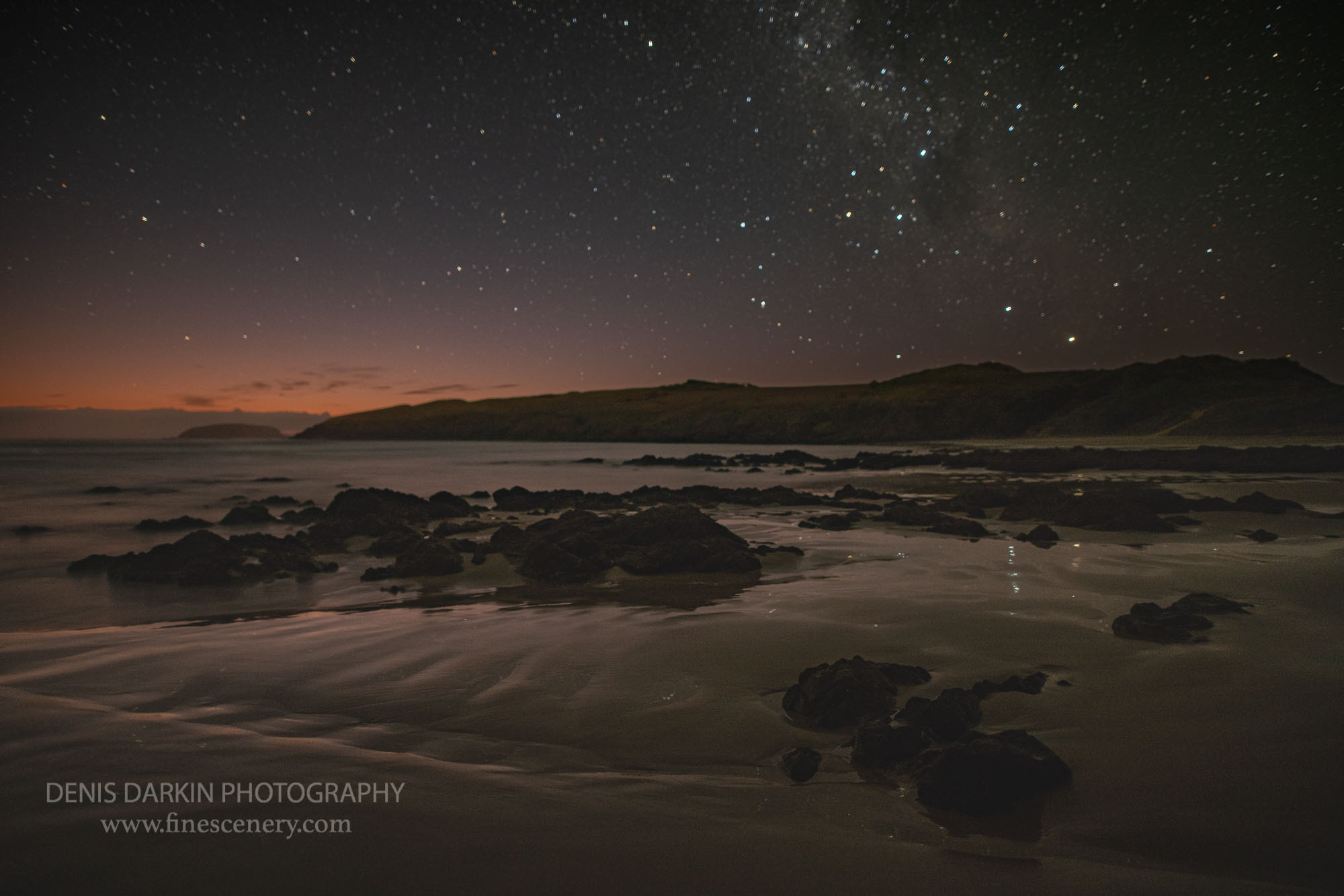 Milky way at Sandys Beach, Coffs Harbor. Denis Darkin scenic photography