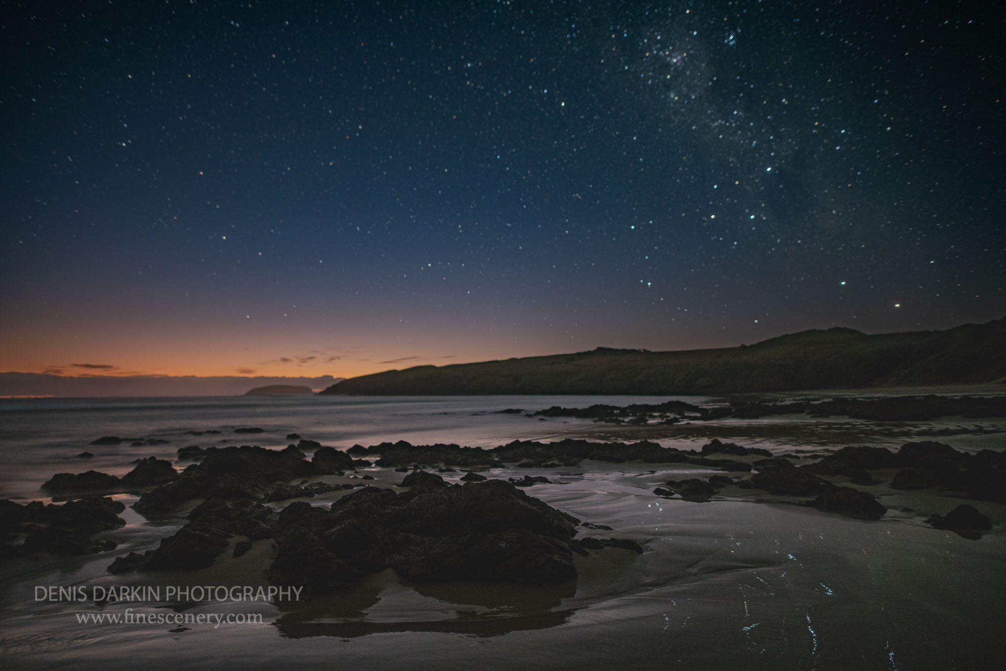 Milky way at Sandys Beach, Coffs Harbor. Denis Darkin scenic photography