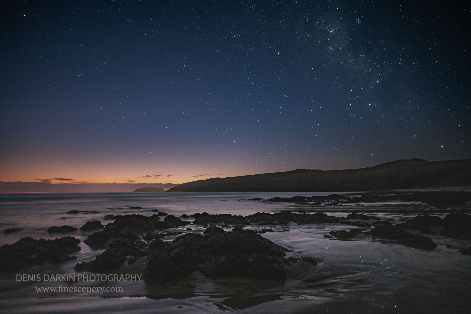 Milky way at Sandys Beach, Coffs Harbor. Denis Darkin scenic photography