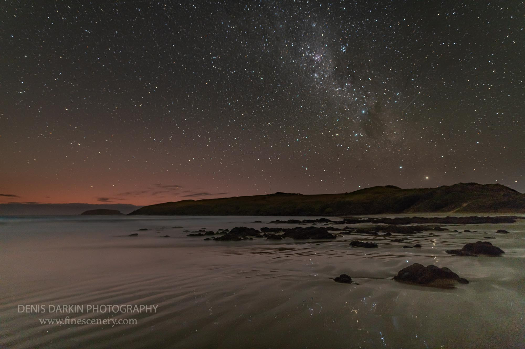 Milky way at Sandys Beach, Coffs Harbor. Denis Darkin scenic photography
