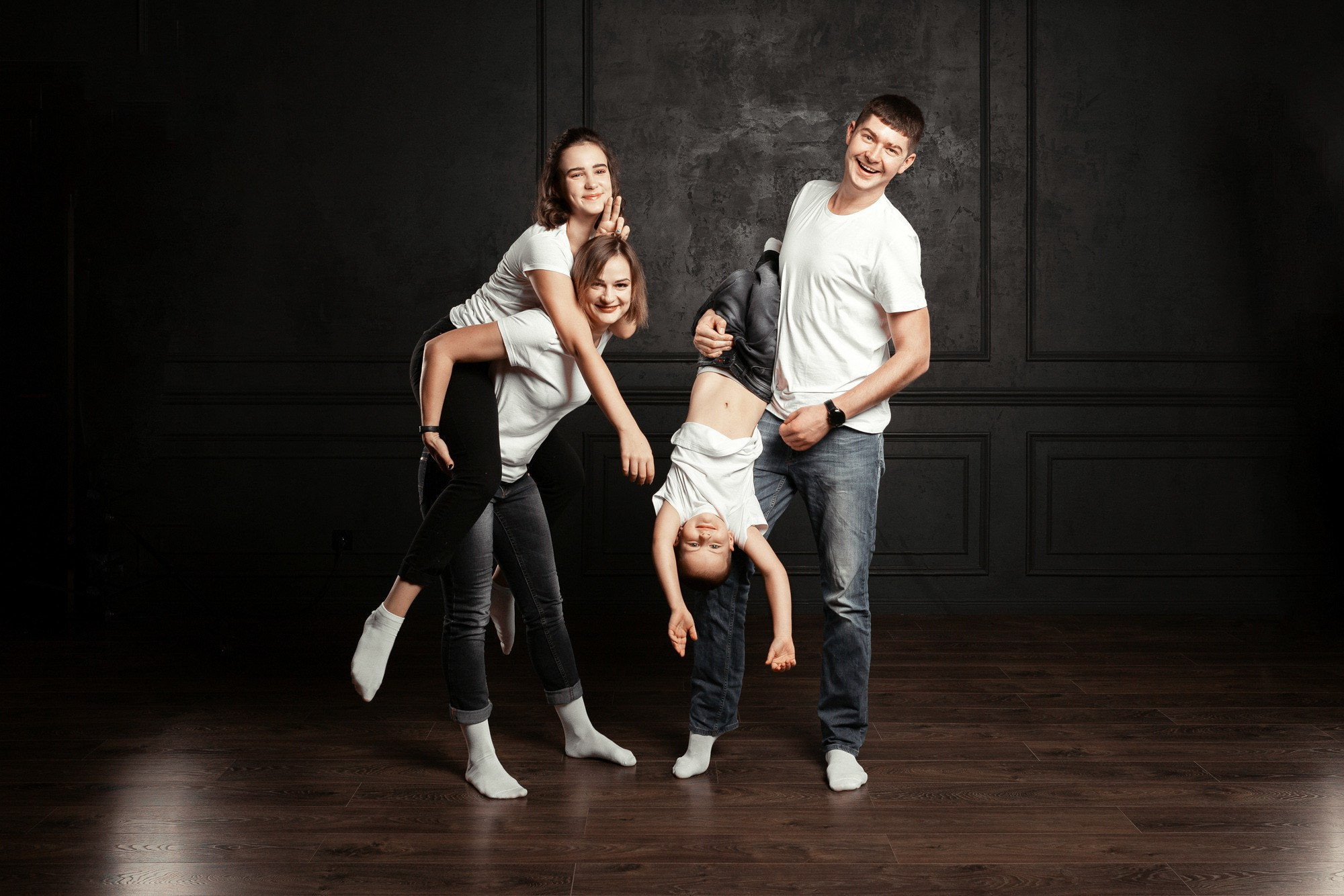 Studio family photography session with children Spruce Grove Edmonton