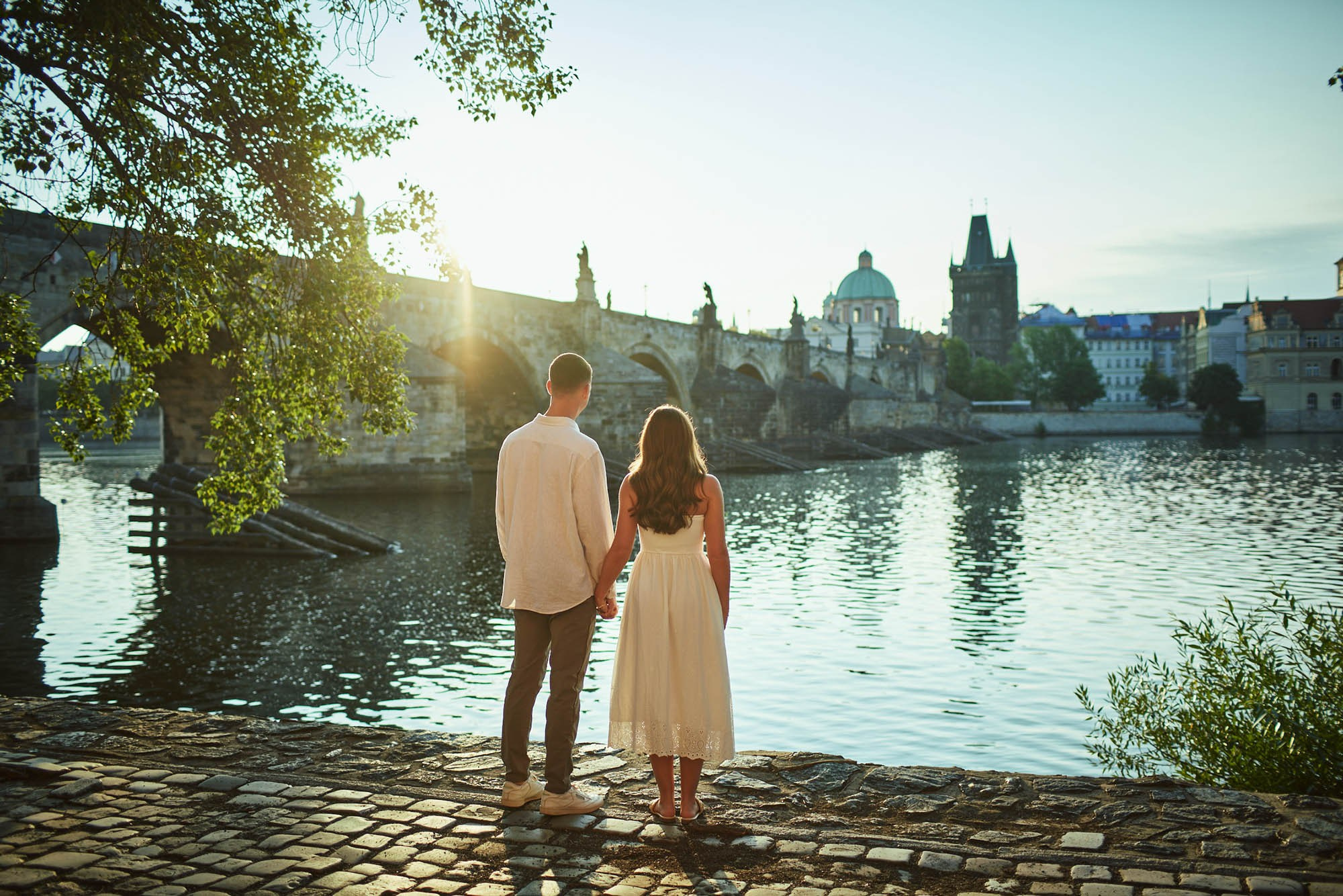 Madi & Aaron’s Prague Proposal | Charles Bridge & Riverside Story