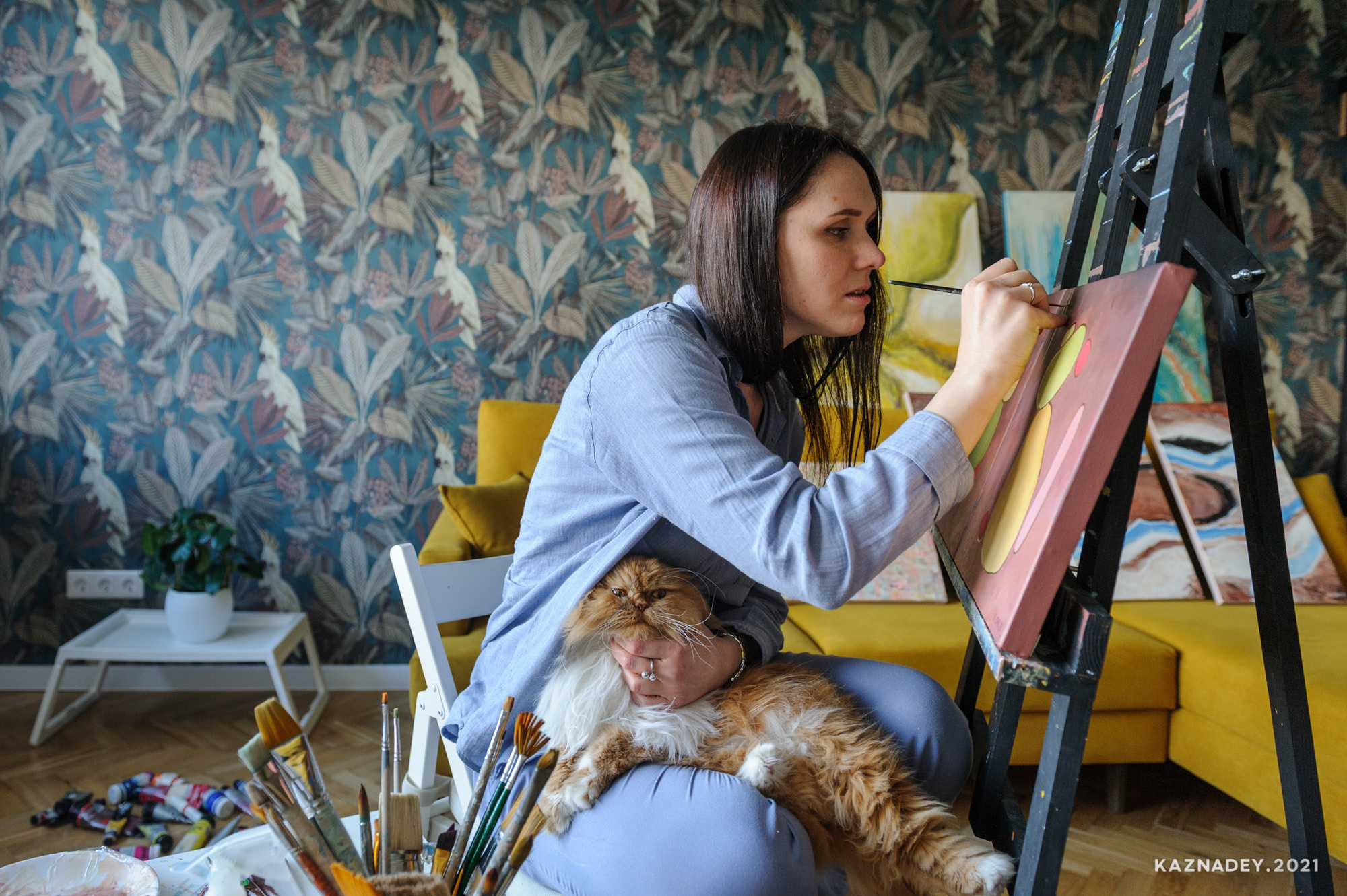 Photo shoot of artist Kate Shi