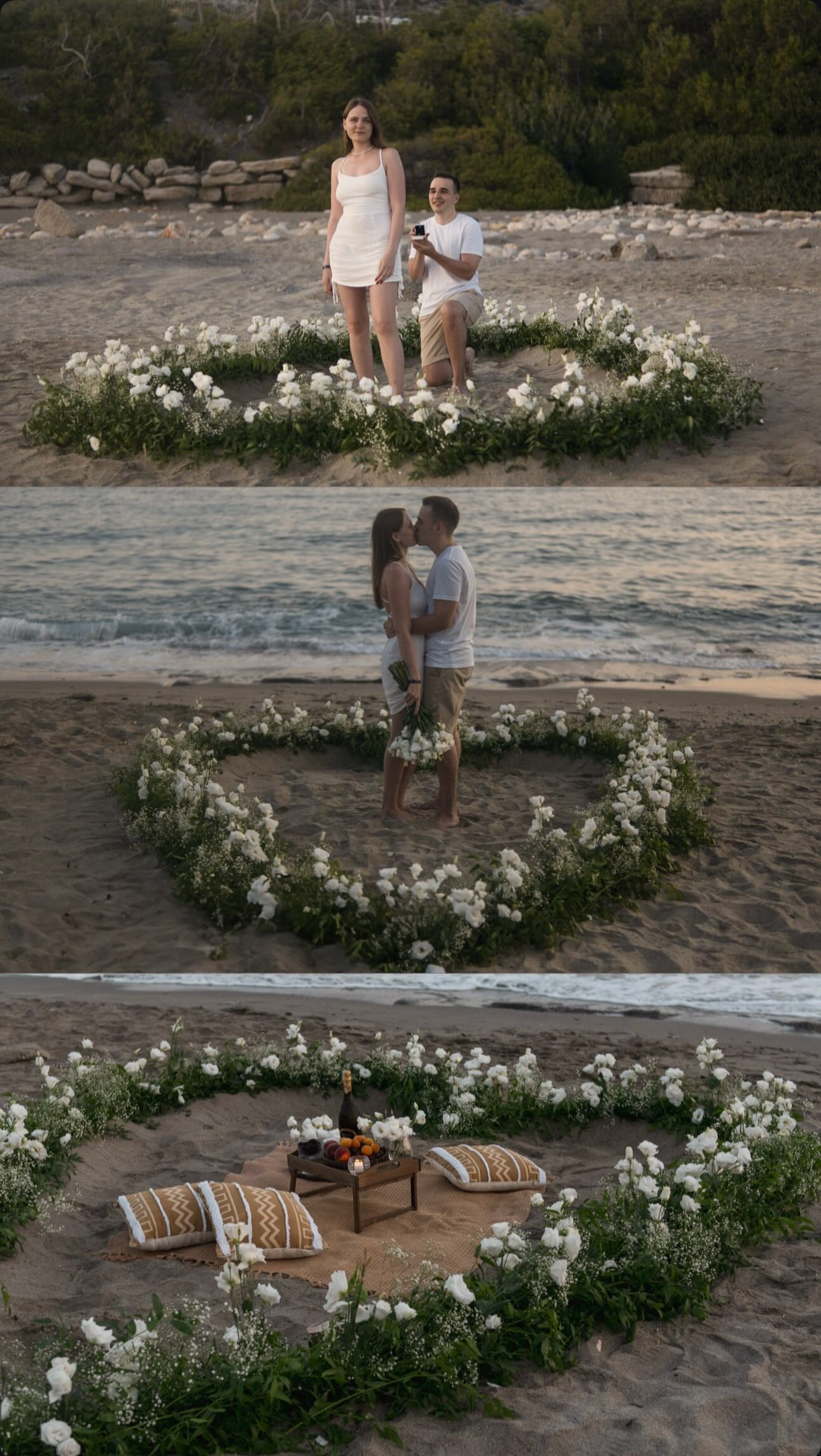 Предложение руки и сердца на берегу моря. Wedding & Event Planner