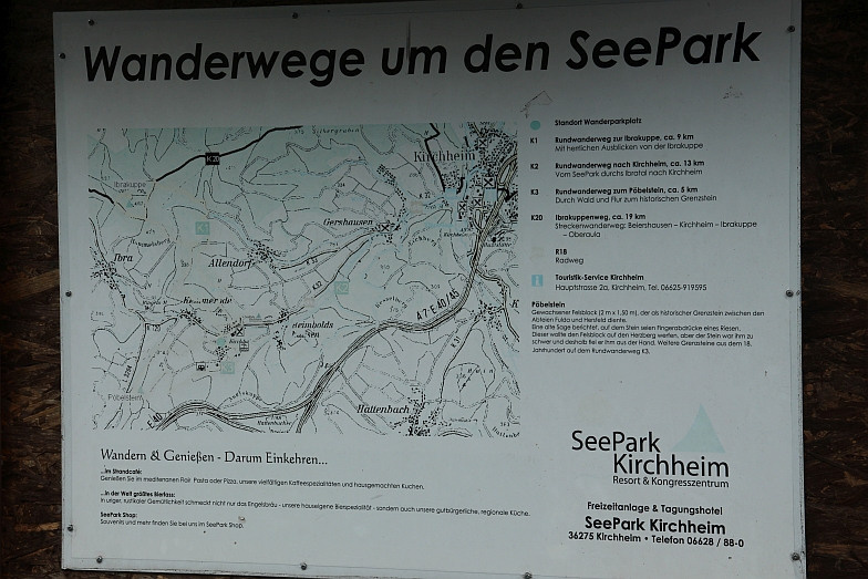 Wanderwege im Seepark Kirchheim Hessen