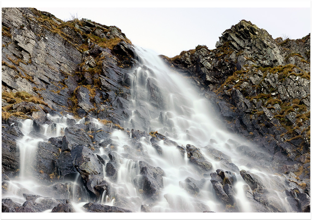 Waterfall in shadow. Prints by D.Todosyev