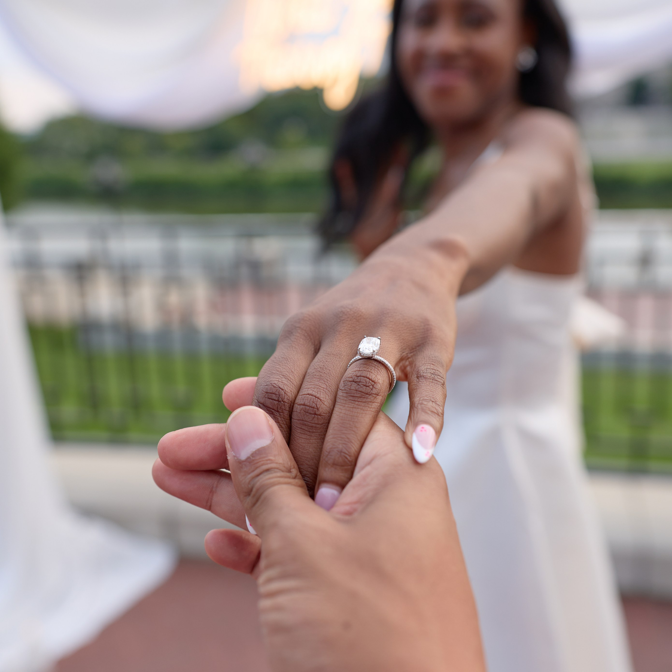Romantic Surprise Proposal at East Bank Park in Columbus. Kovyphoto