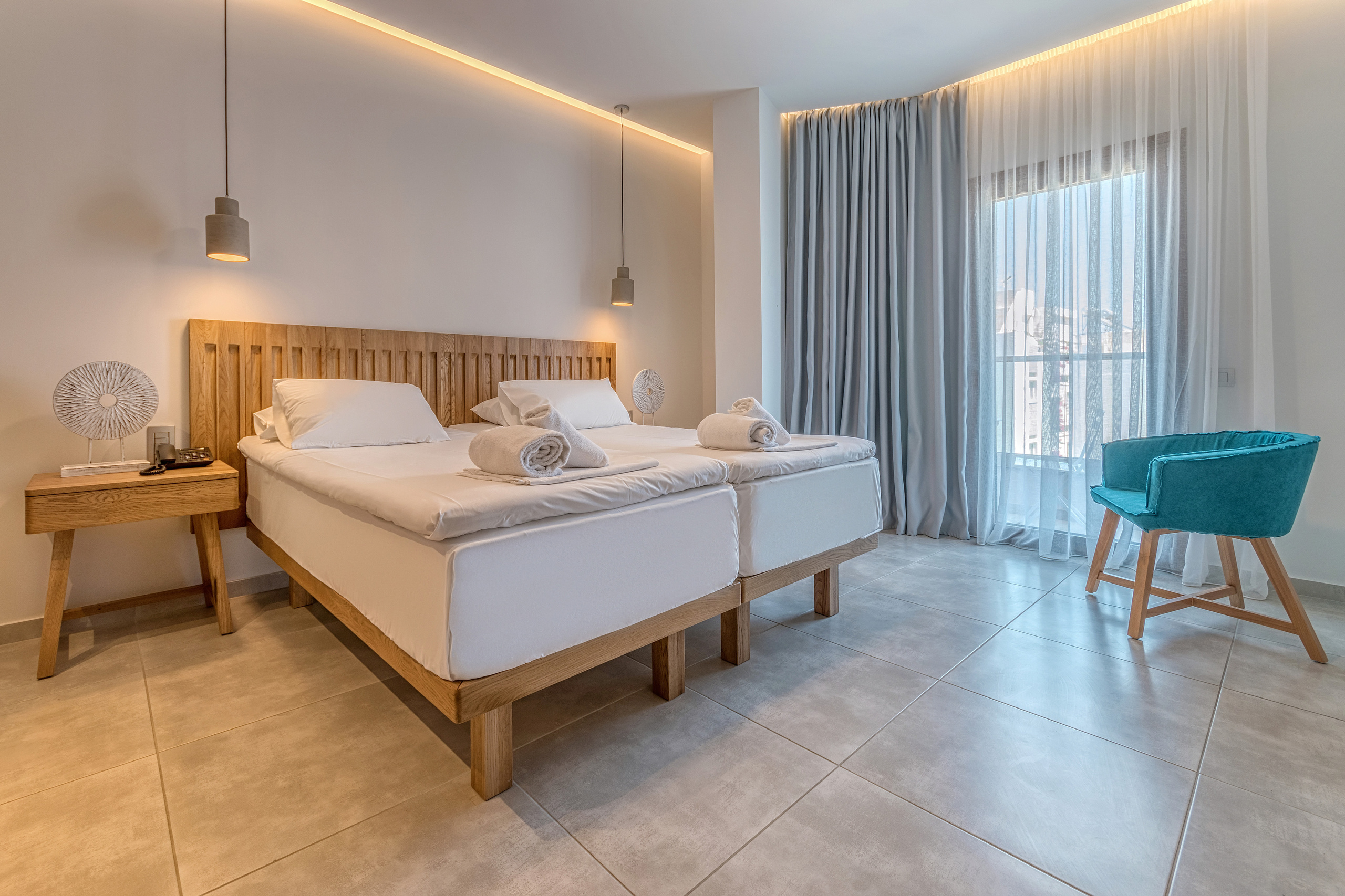 Professional photographing the interiors and architecture of a building for advertising.