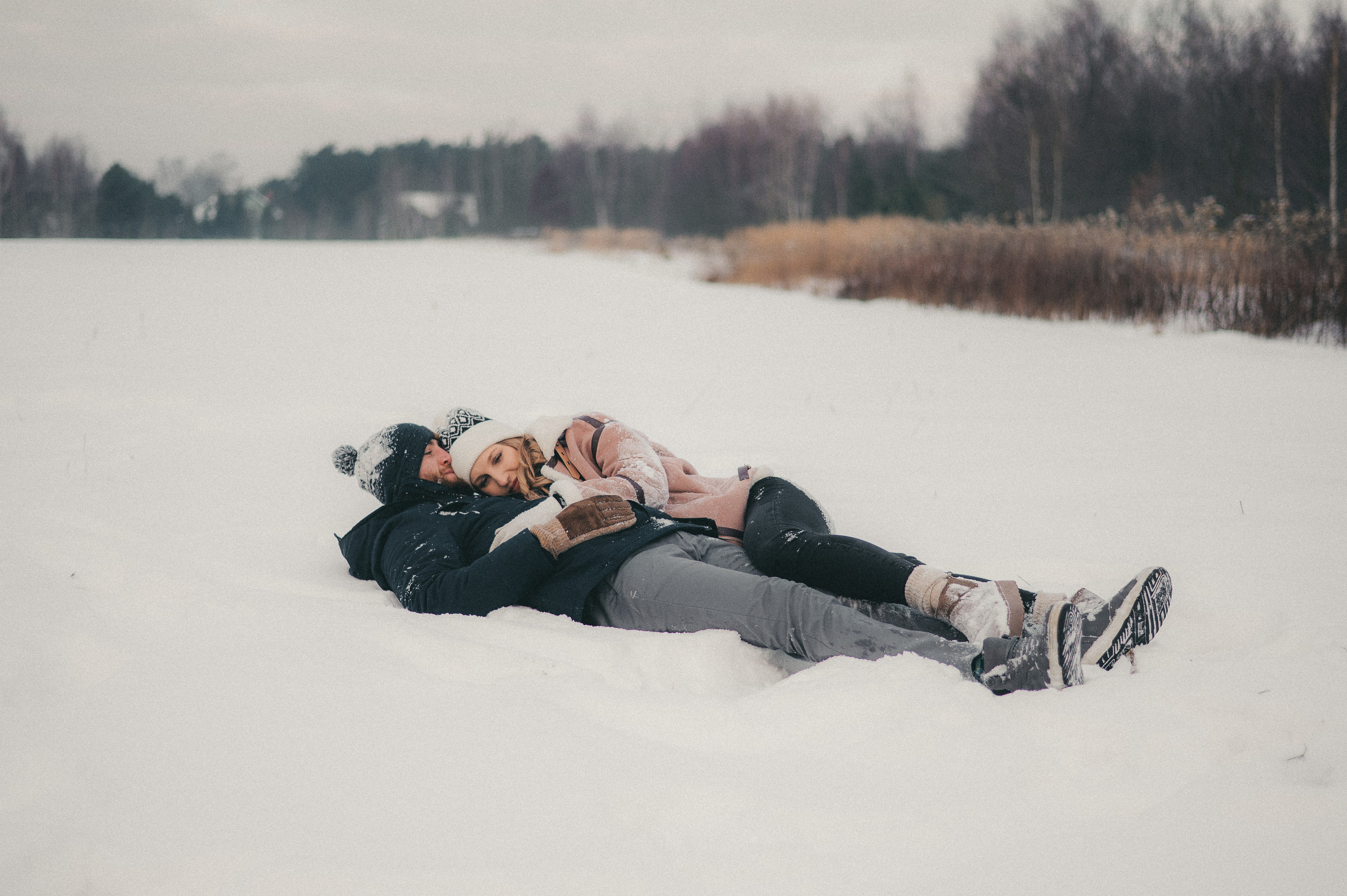 Kasia & Czarek - Sesja zimowa w Wołominie. Naturalnie pięknie - Klaudia Rowicka