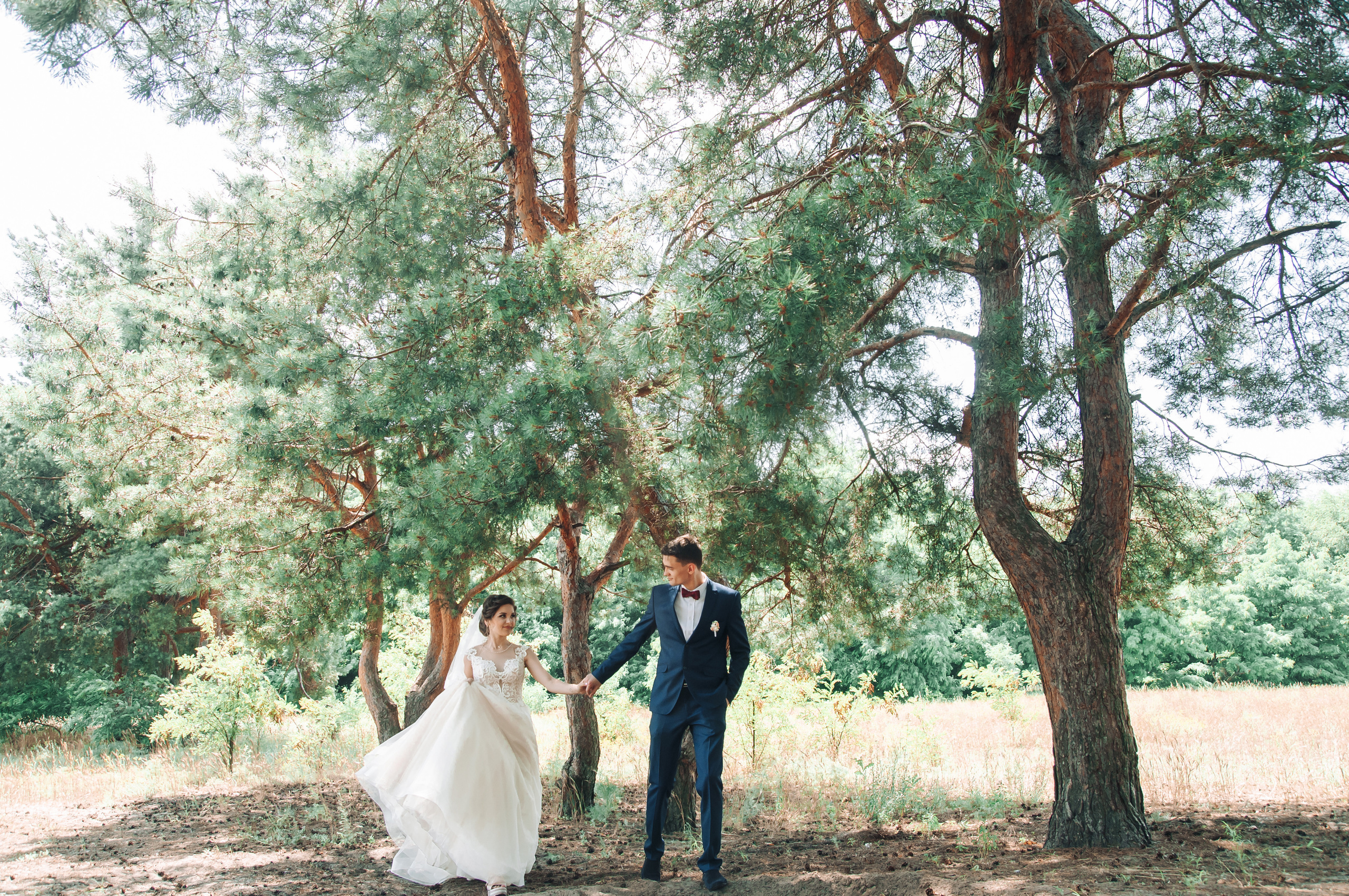 Фотосессия в сосновом лесу 