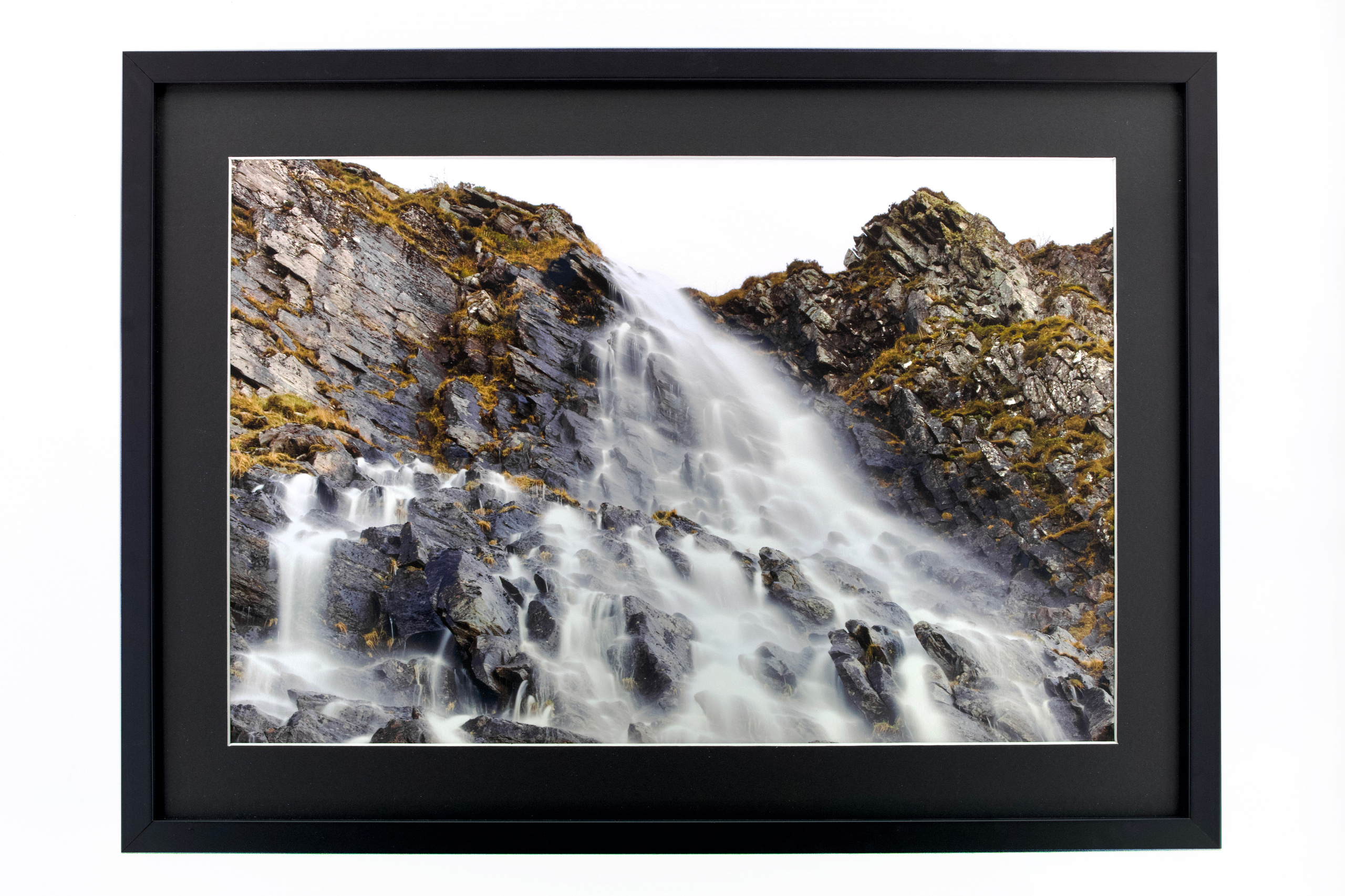 Waterfall in shadow. Prints by D.Todosyev