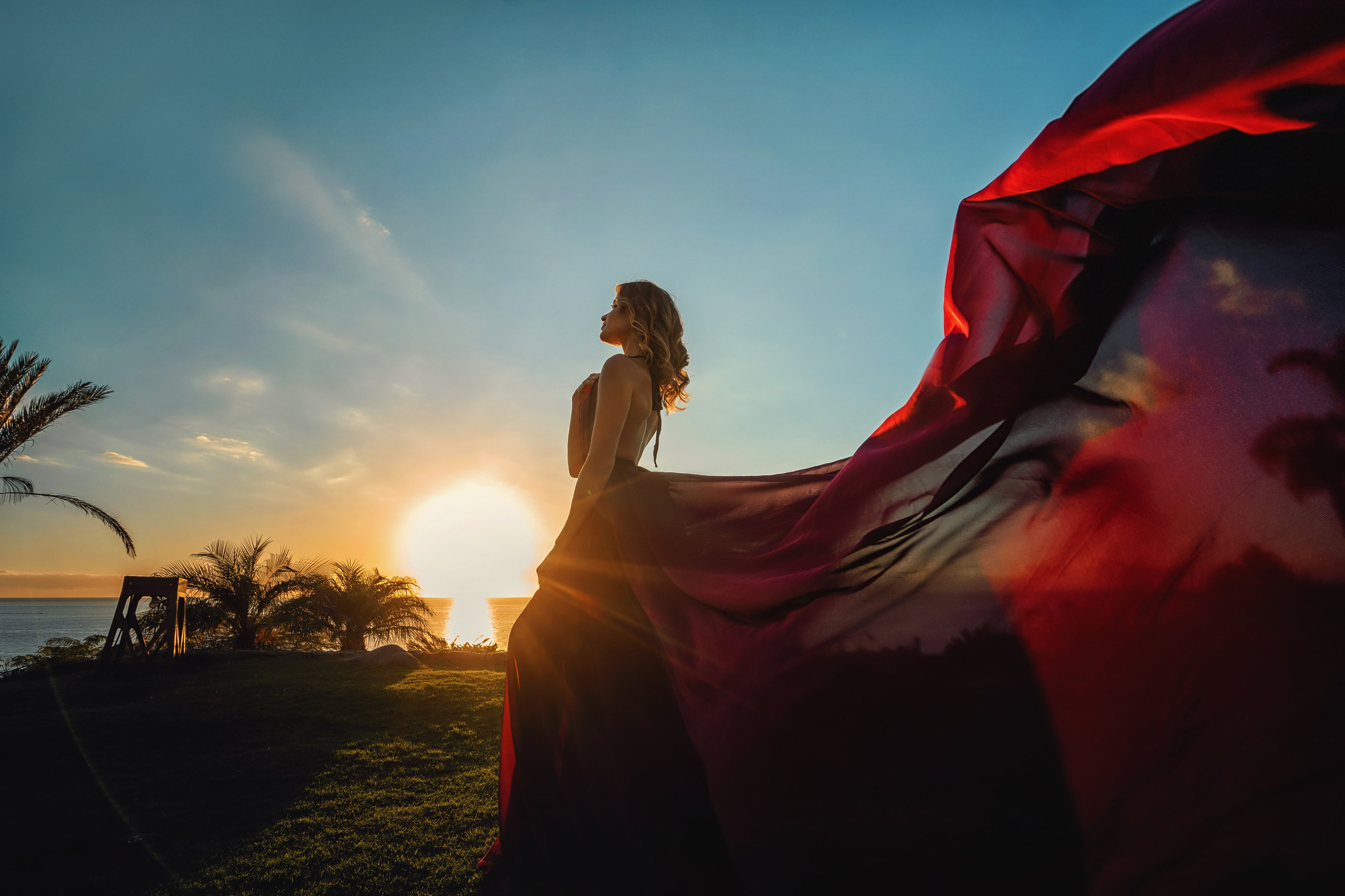 Sesión con vestido volador en Tenerife. Fotógrafa de familias, bodas, comuniones, newborn, premamá en Tenerife | Sesiones con vestidos voladores | Tania Bonnet