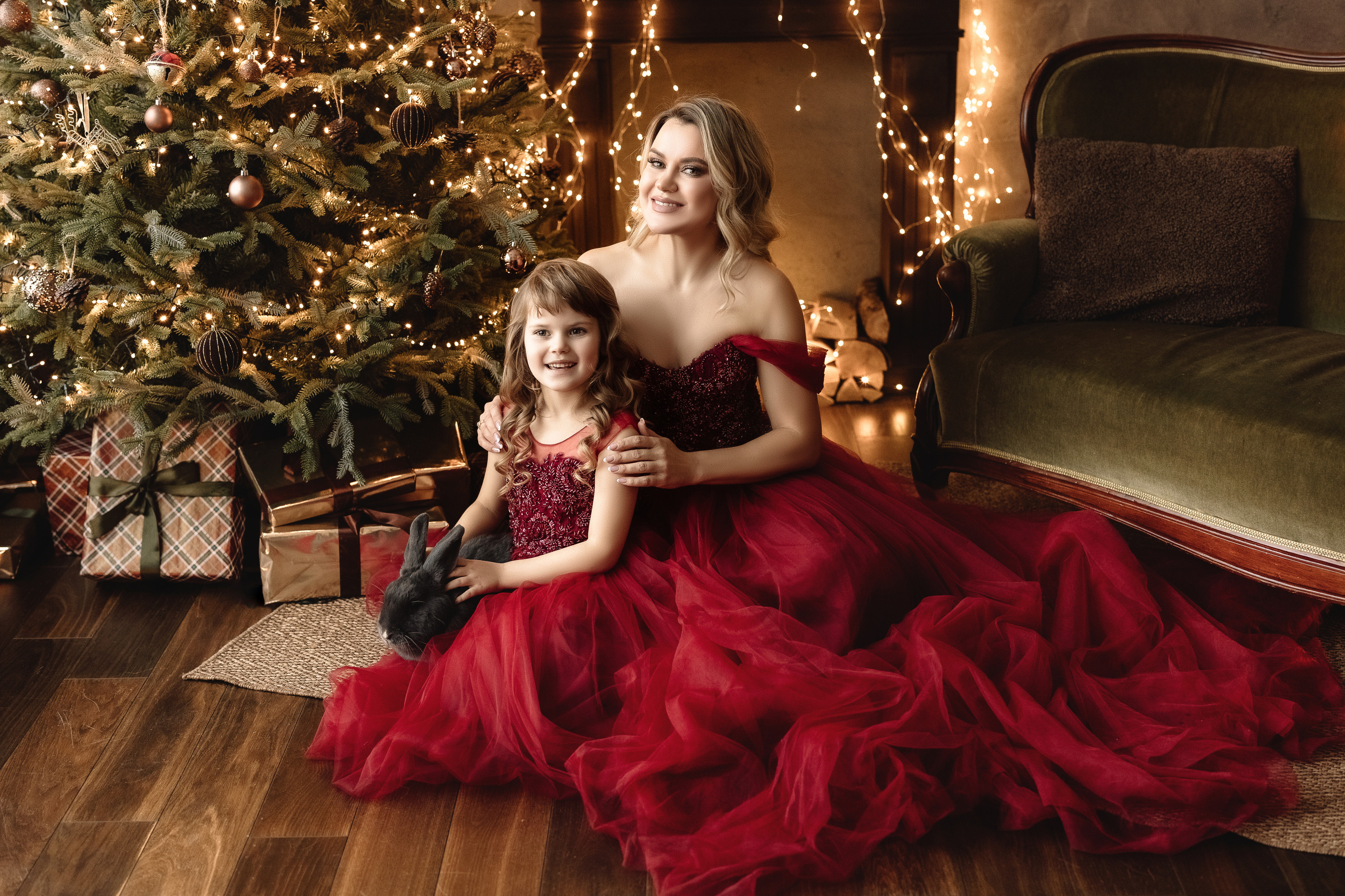 Рождественская семейная фотосессия Рига
