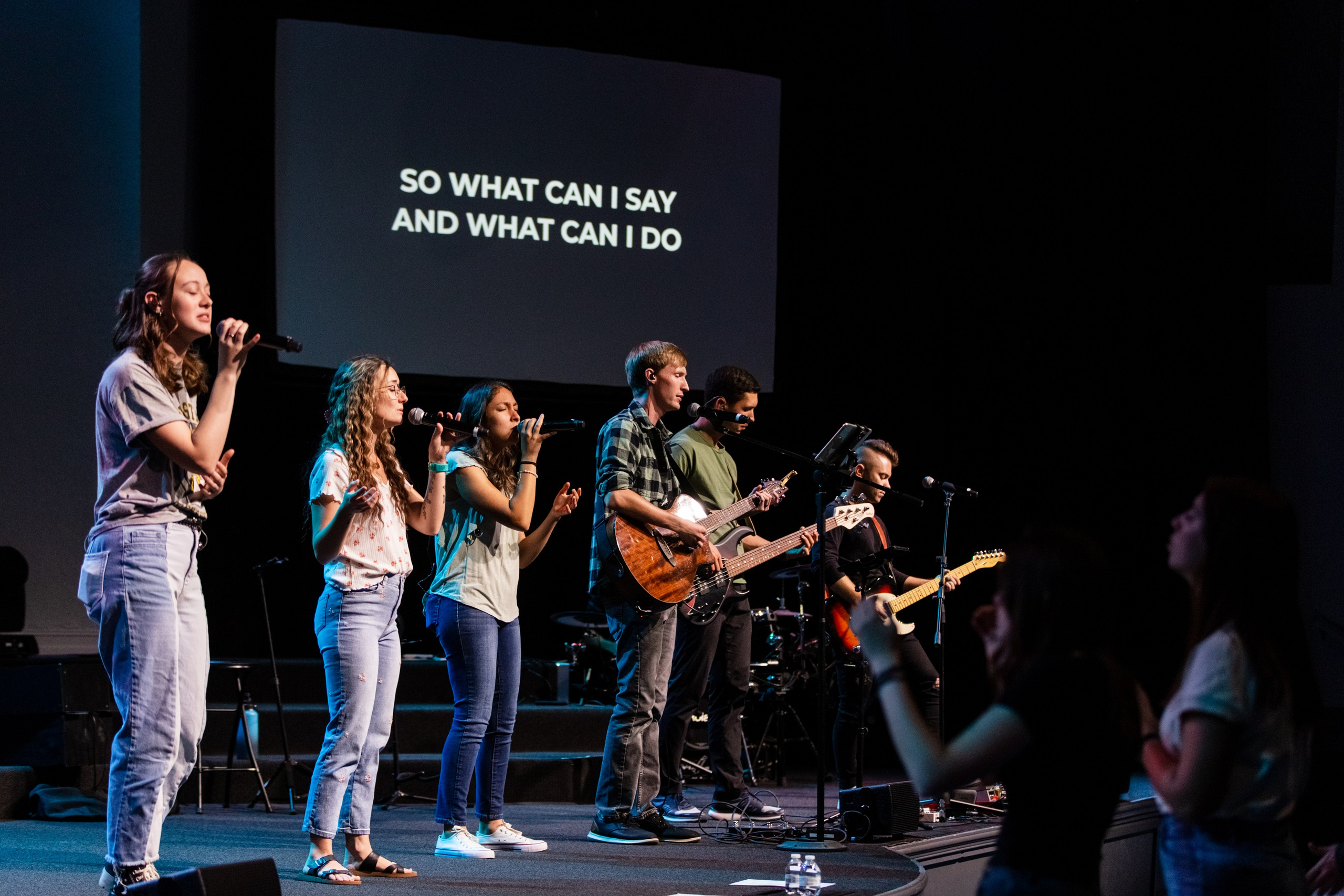 Event photoshoot. Music band and singers