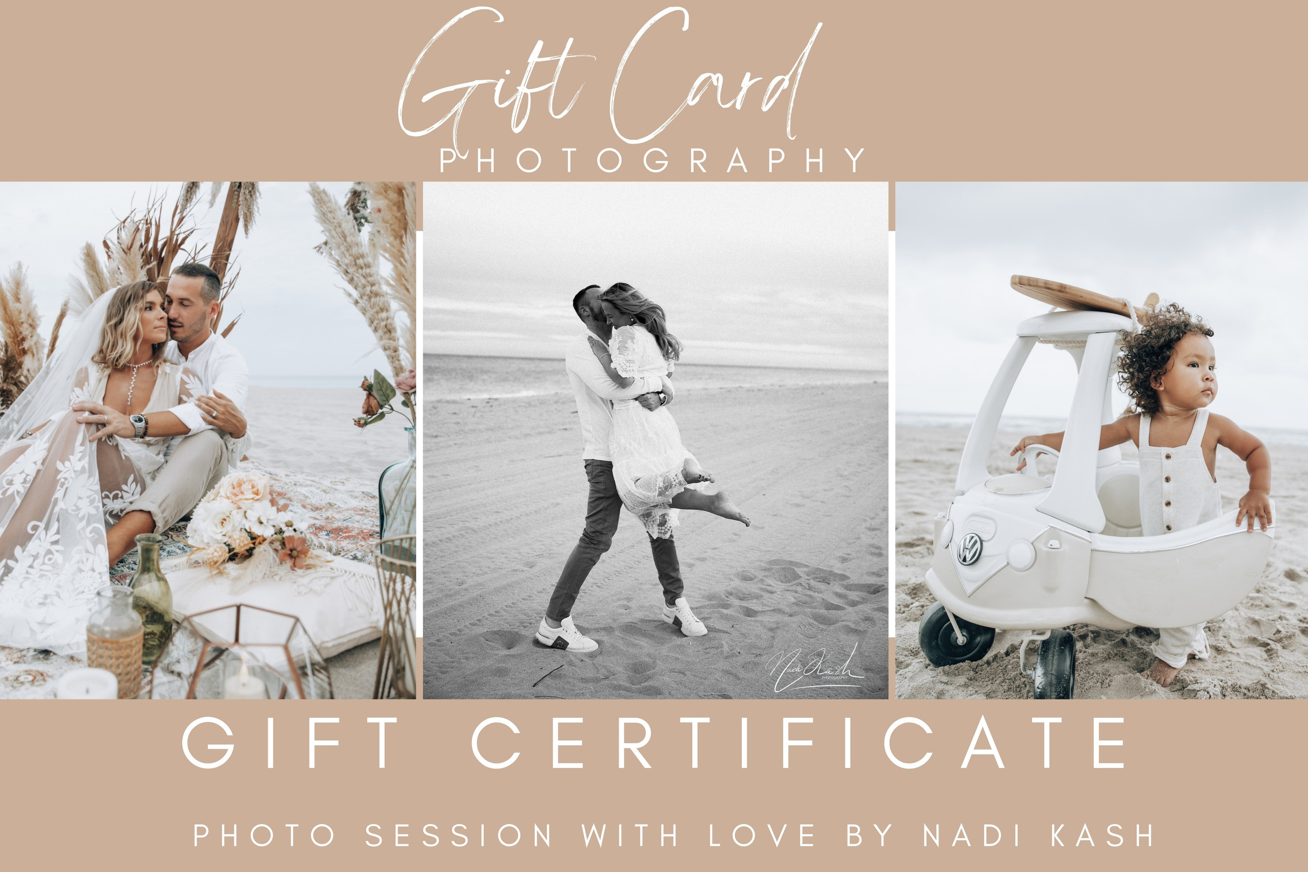 Gift cards. Photographer in Miami, Family photographer, Event, Wedding