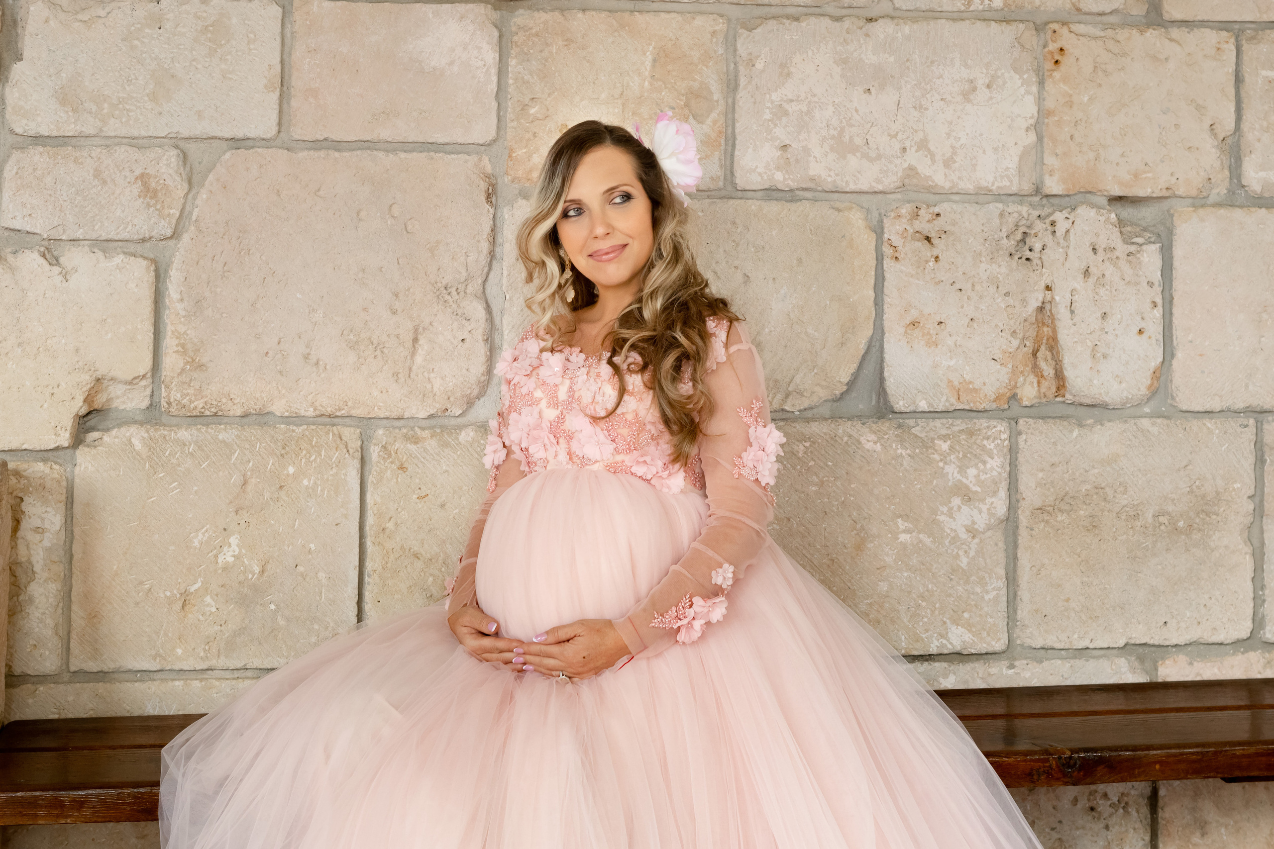 Maternity session in Ancient Spanish Monastery. Miami Family and Event Photographer