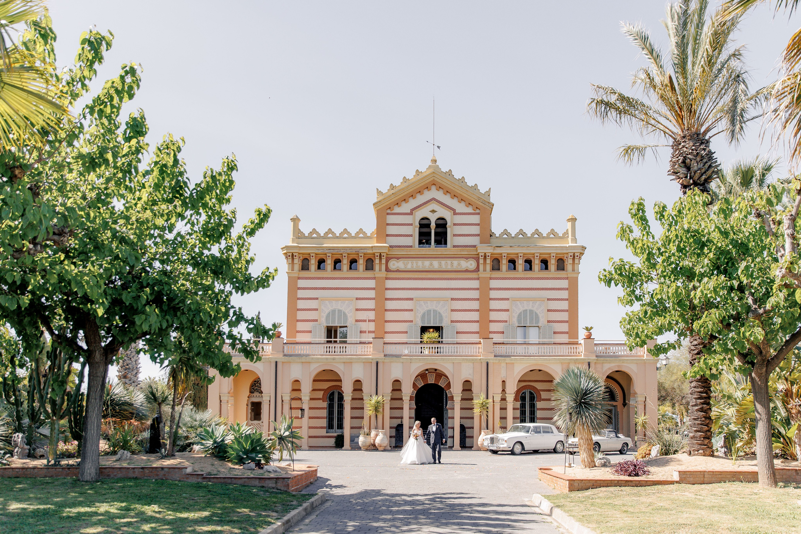 Destination wedding venue at Gran Villa Rosa, Catalan country estate near Barcelona.