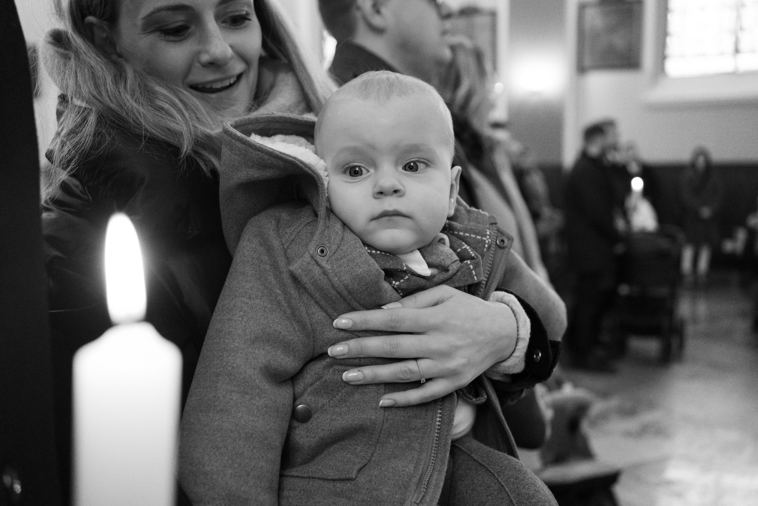 Reportaż z okazji chrztu świętego w Łodzi. 