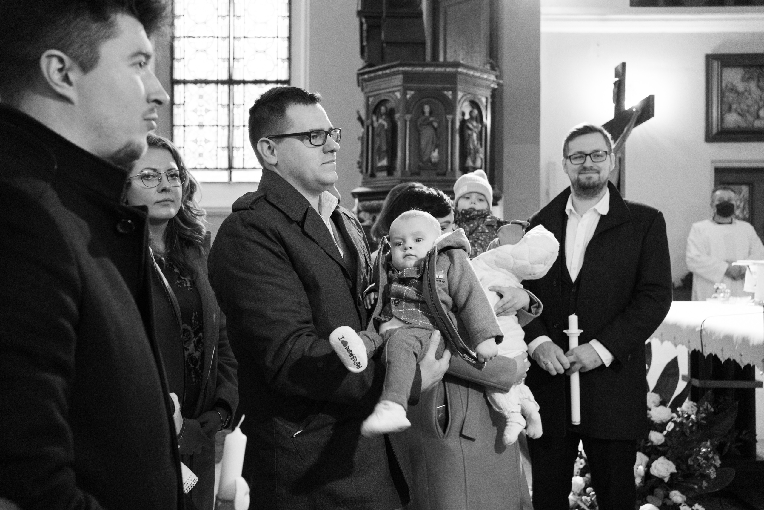 Reportaż z okazji chrztu świętego w Łodzi. 