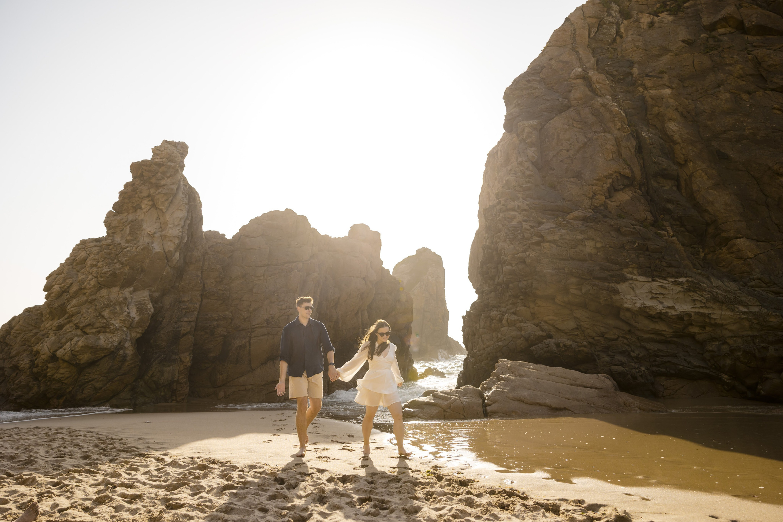 Couple photoshoot at Praia da Ursa