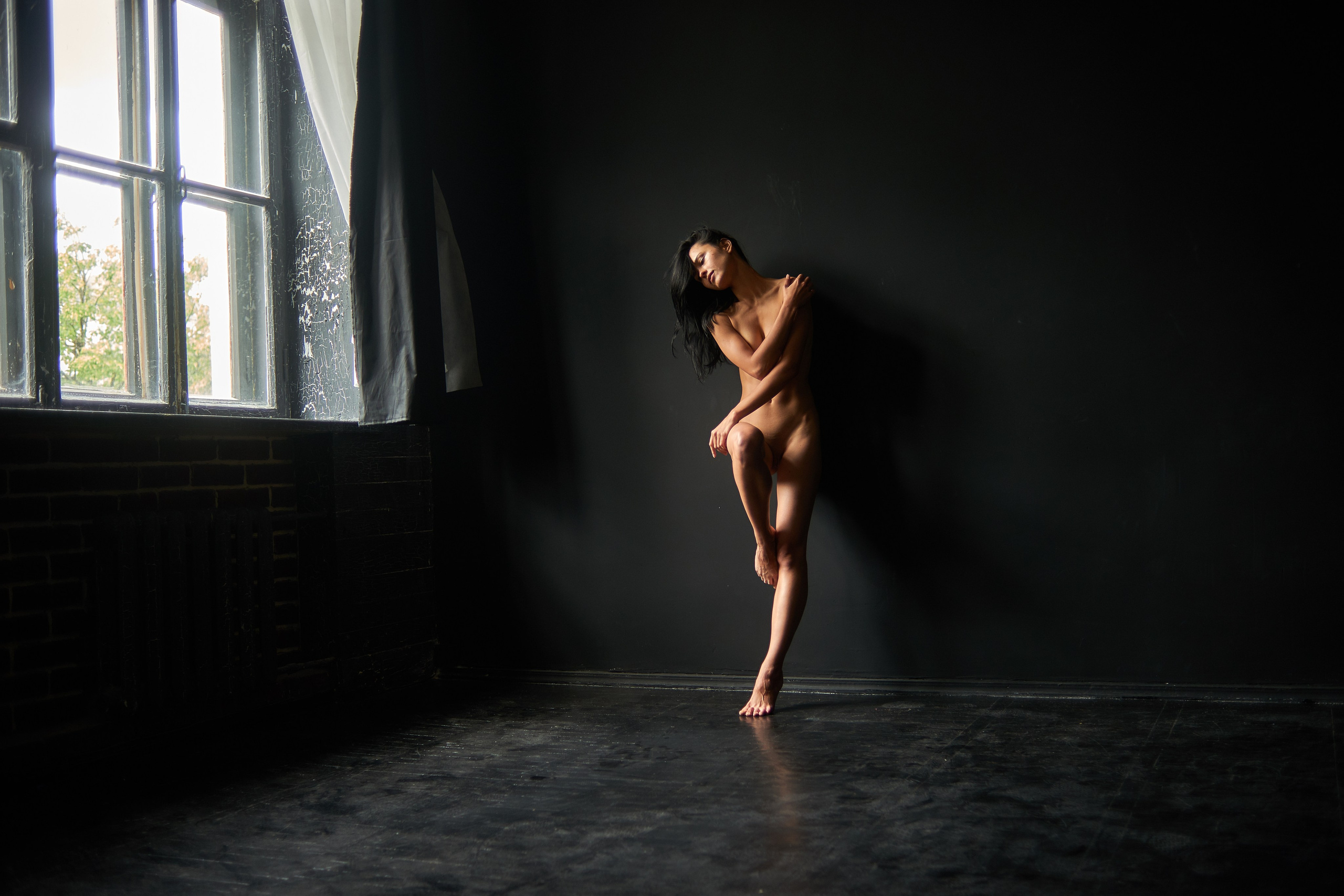 Minimal art nude composition