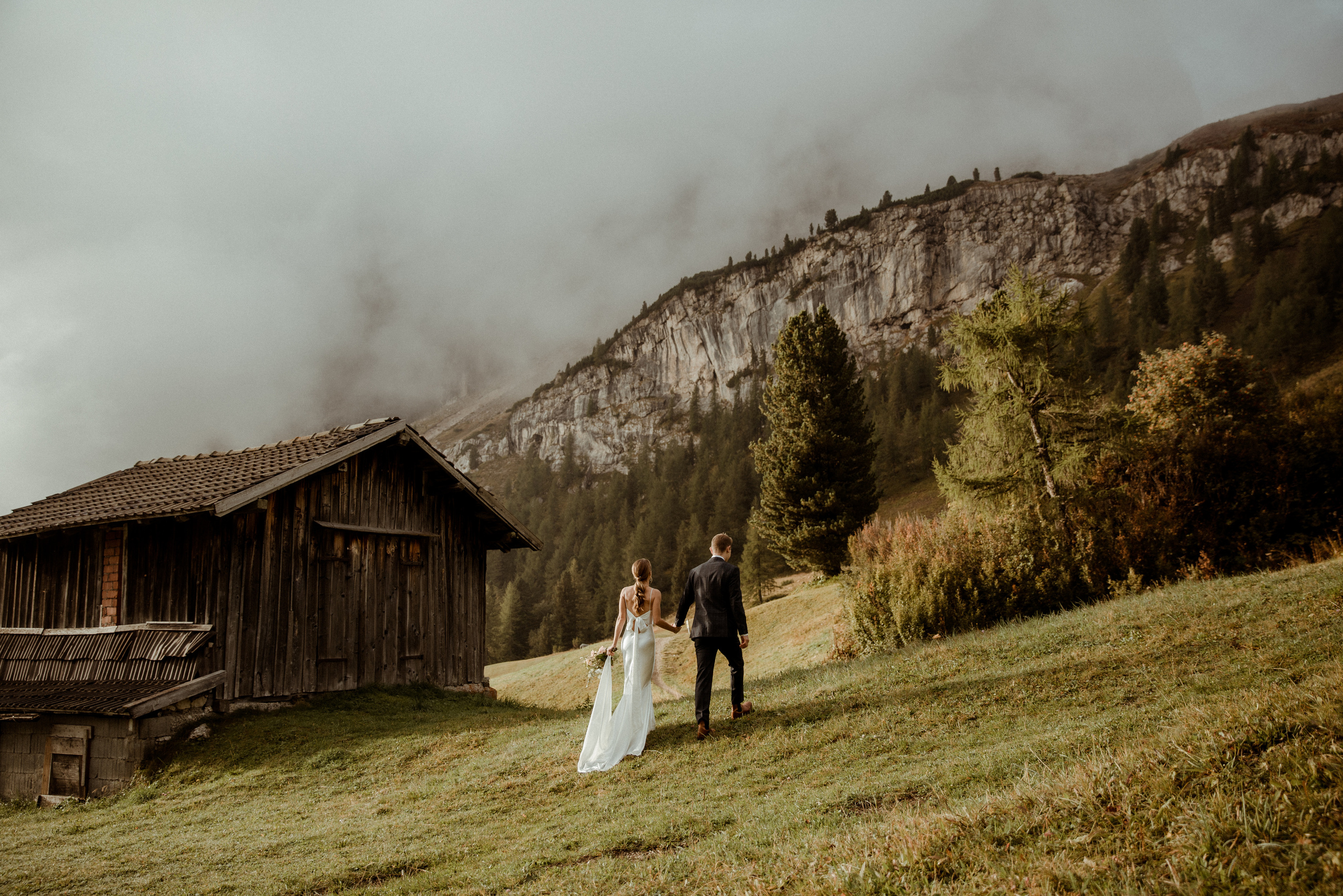 wedding ceremony at waterfall in Iceland
