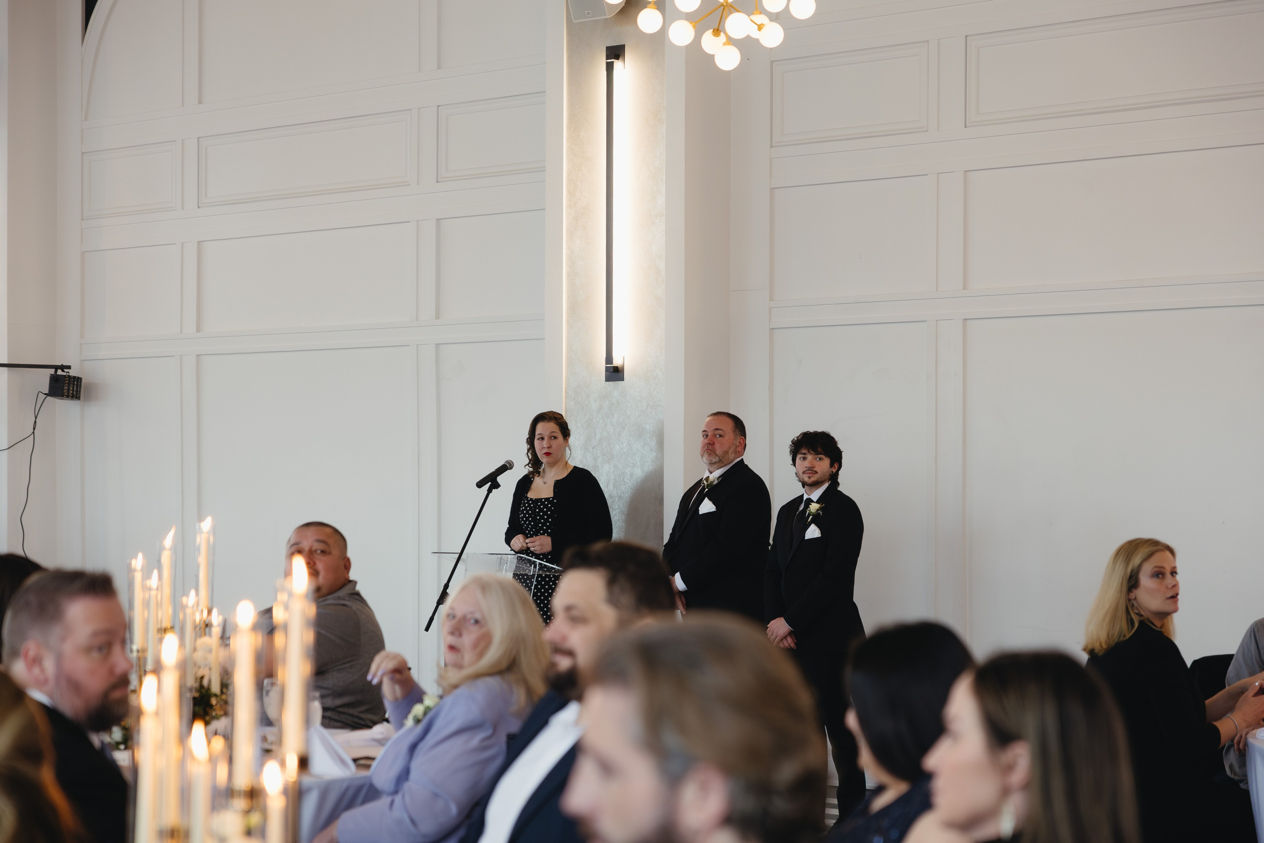 Groom waiting at the altar as the bride enters during a wedding ceremony at The Penthouse Hyde Park