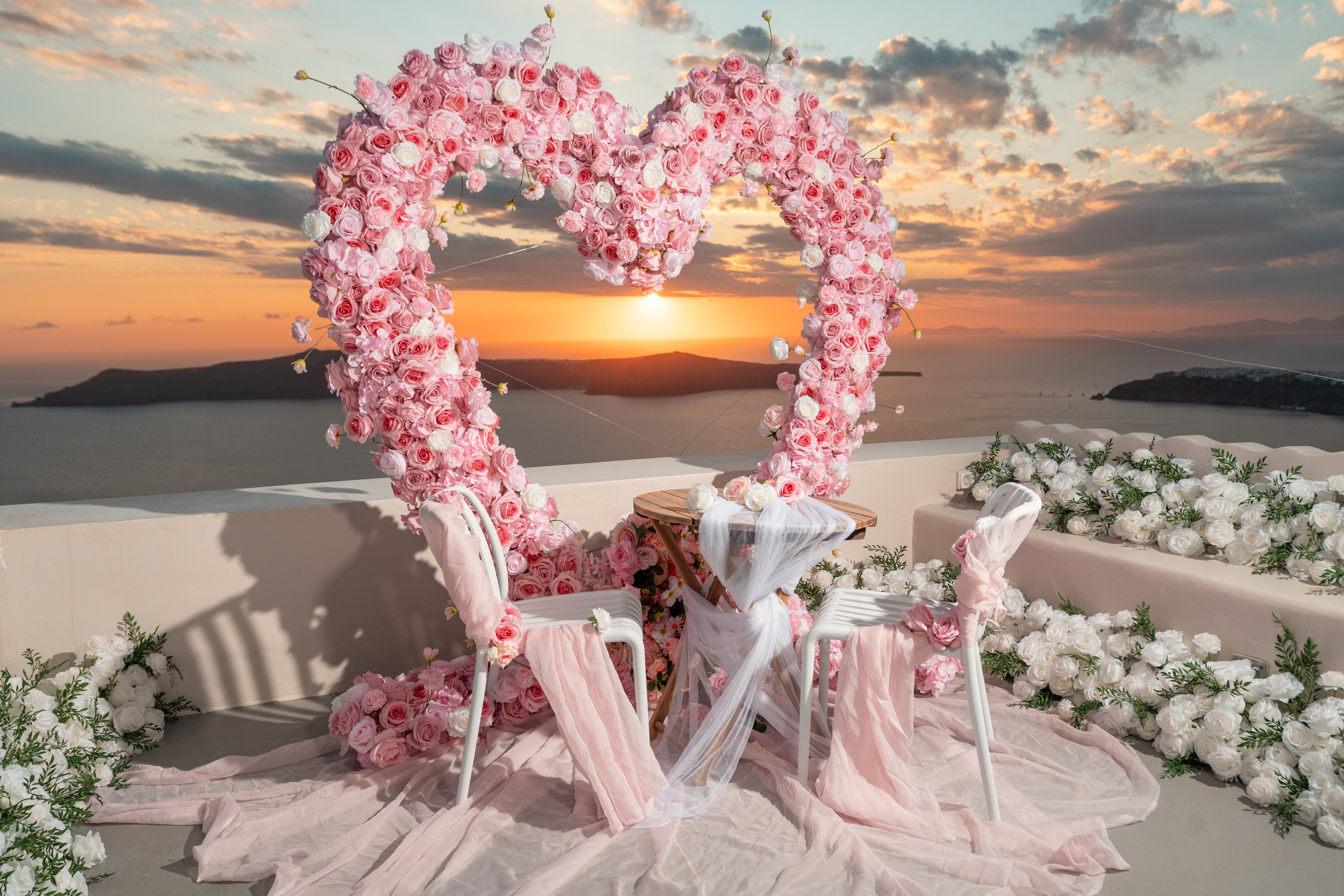 Decor and Venues Santorini. Flying Dress Santorini Photographer | SokoLOVE — Book 2026