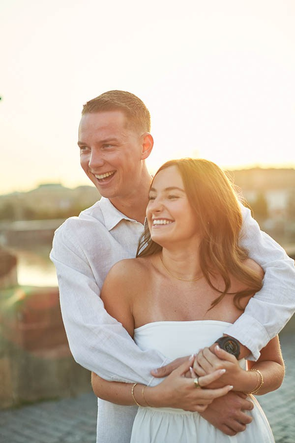 Madi & Aaron’s Prague Proposal | Charles Bridge & Riverside Story