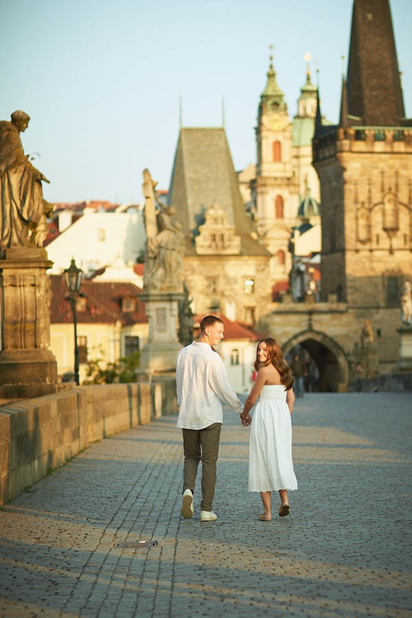 Madi & Aaron’s Prague Proposal | Charles Bridge & Riverside Story