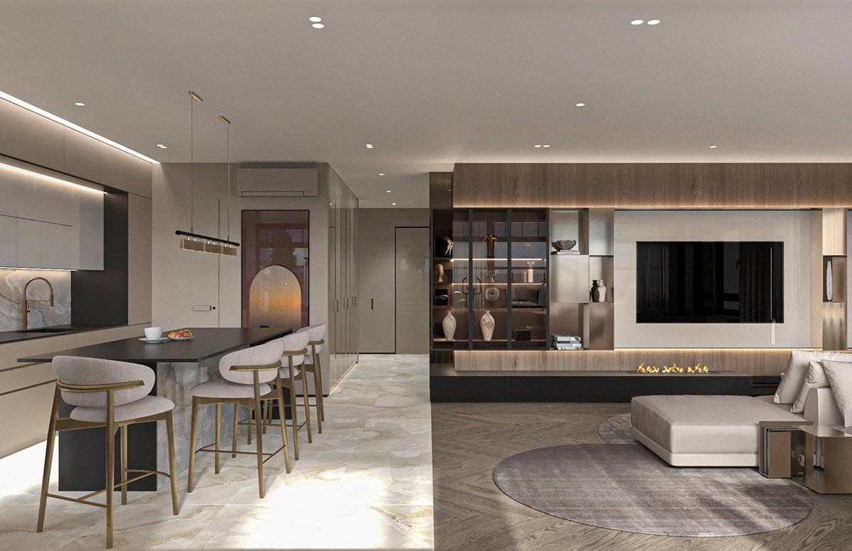 ELEGANT APARTMENT. Interior Design & 3D Rendering | Alena Bulataya Design Buro