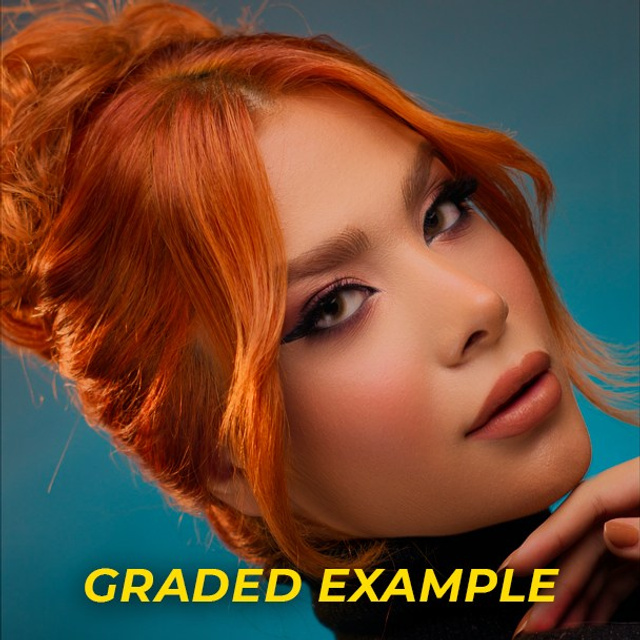 Beauty & Glamour Portrait — Orange & Teal Look