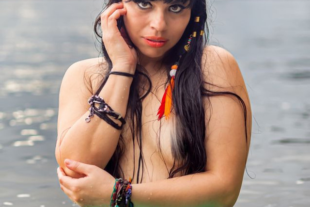 Maylin at the beach 1