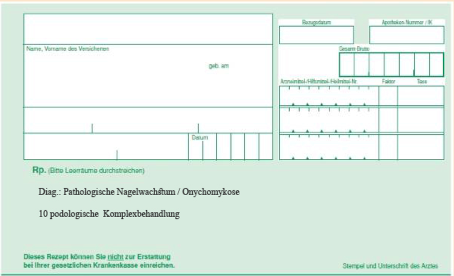 Heilmittelverordnung. PODOLOGIE PODOLOGIEj Schilling