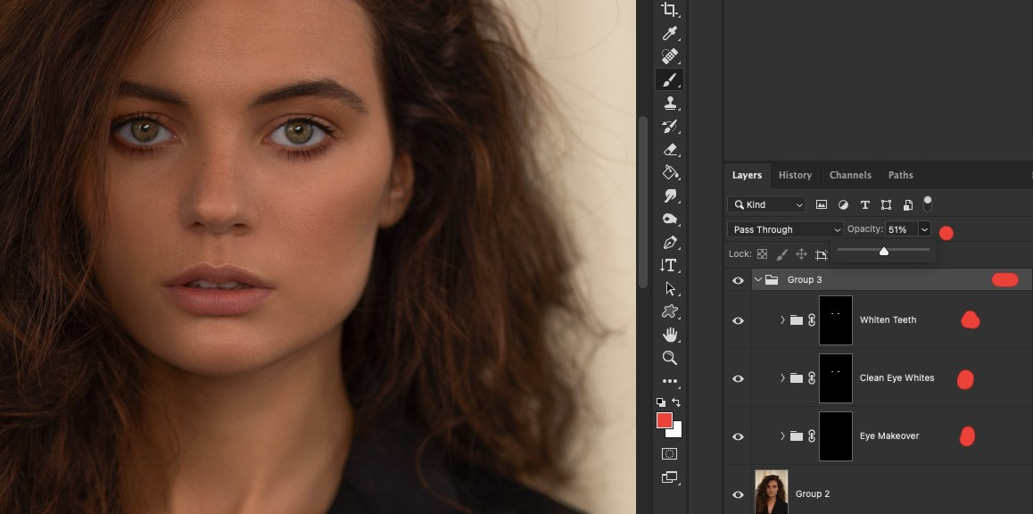 Retouching Training/Headshot Retouching Algorithm. AI Photo Retoucher and Image Restorer Zhanna Ognivo