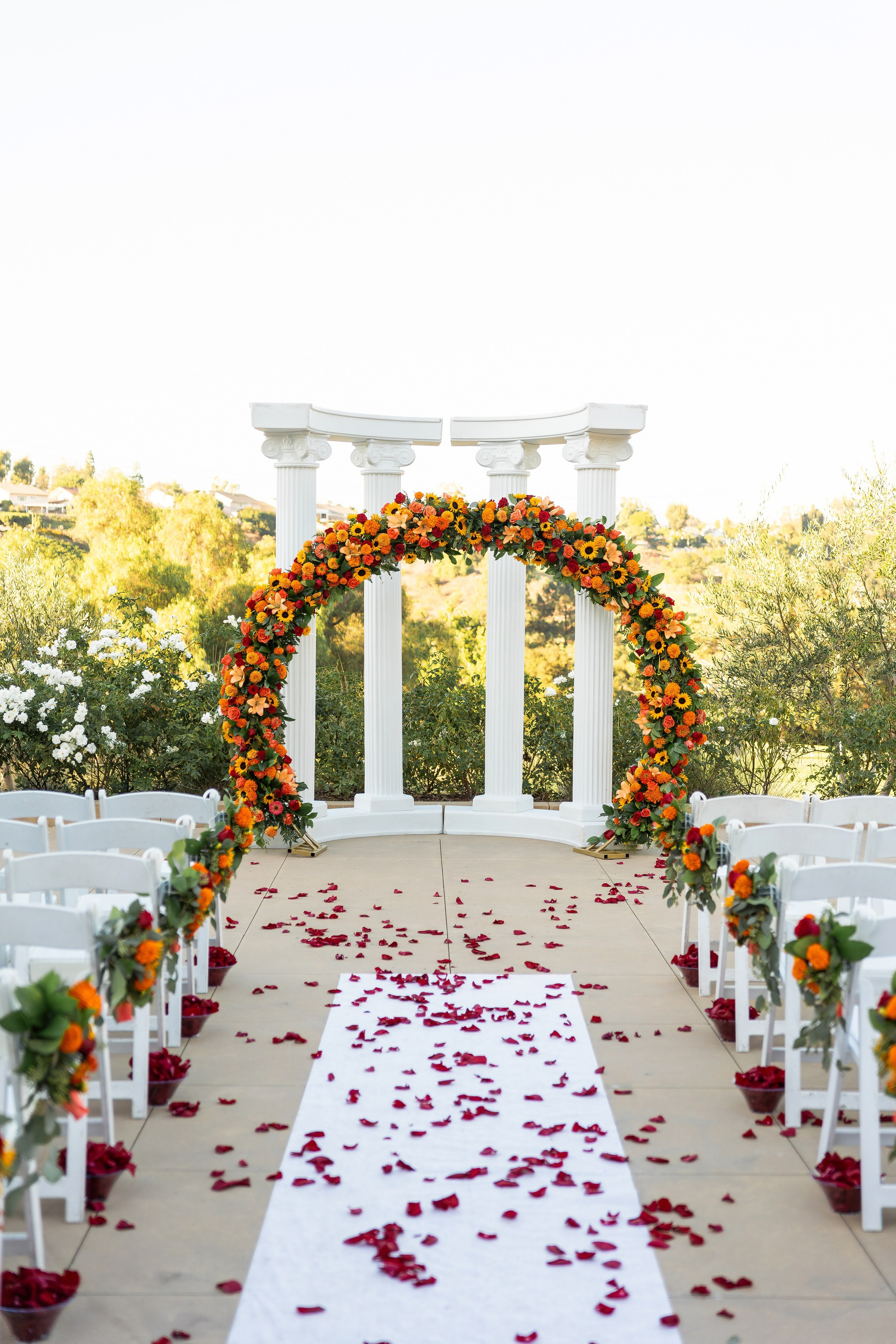 Indian Wedding Altar with flowers