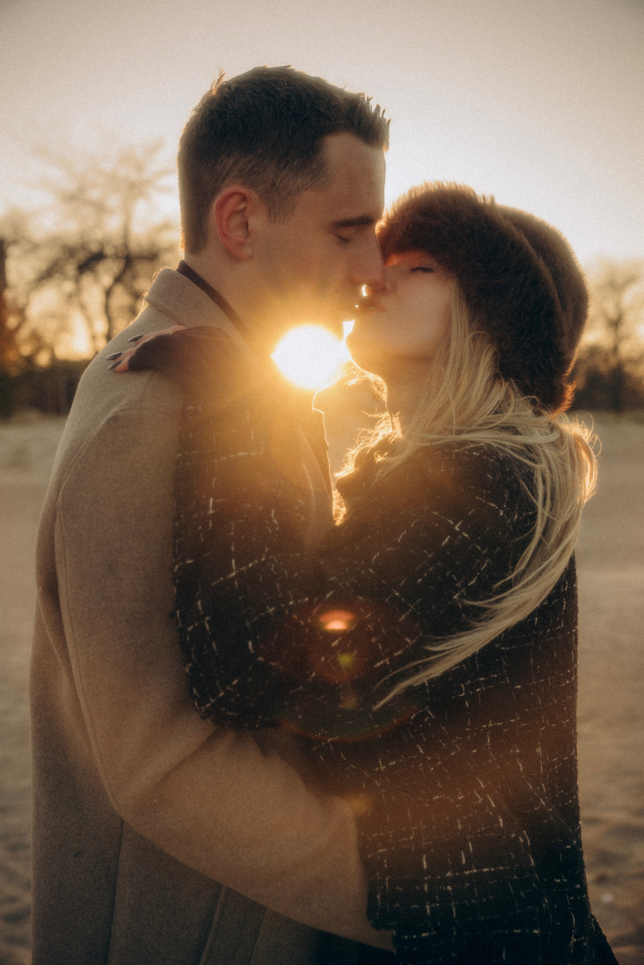 Surprise engagement session in Chicago, couple celebrating love by the lake