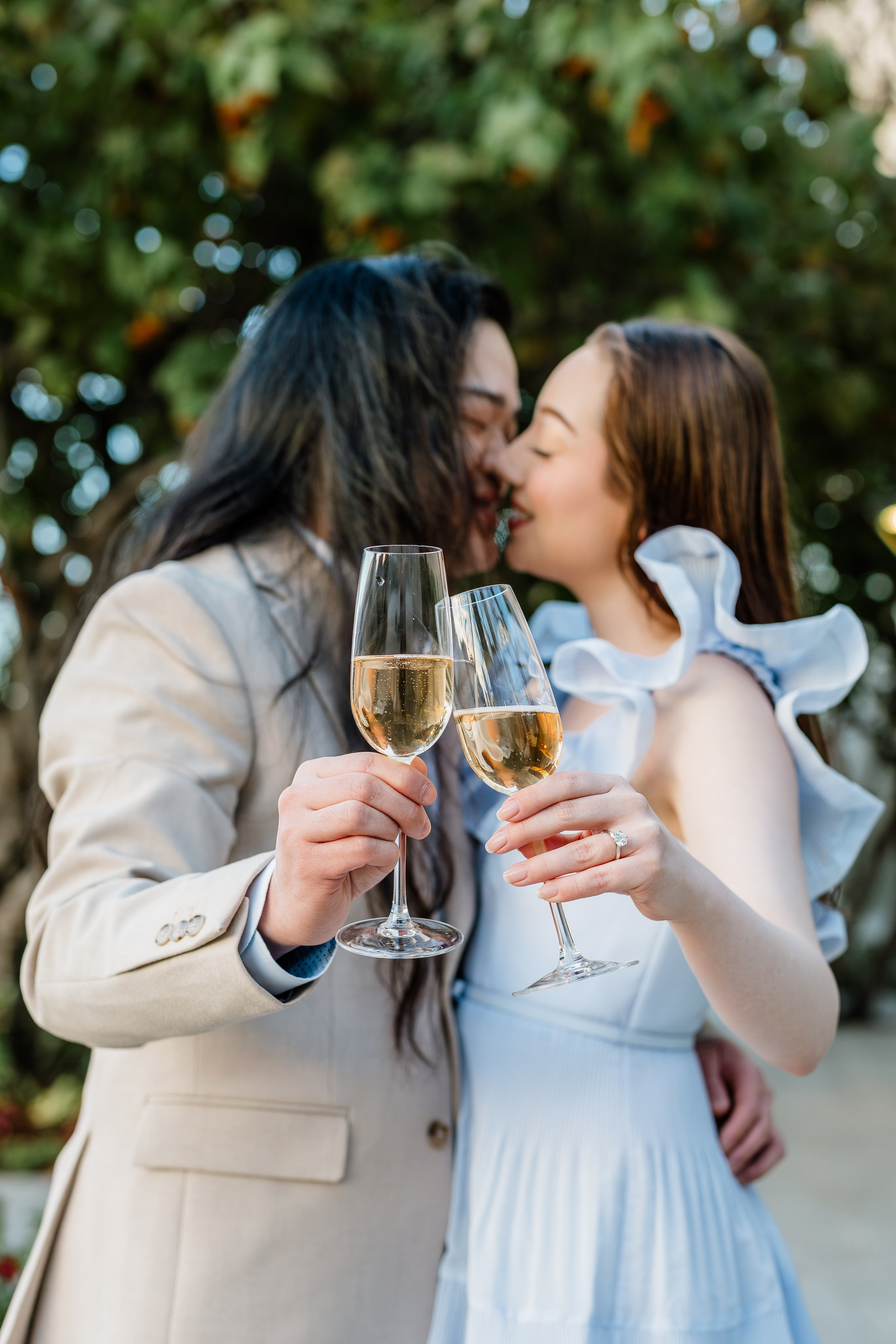 Disney Concert Hall Engagement Session light and airy photo