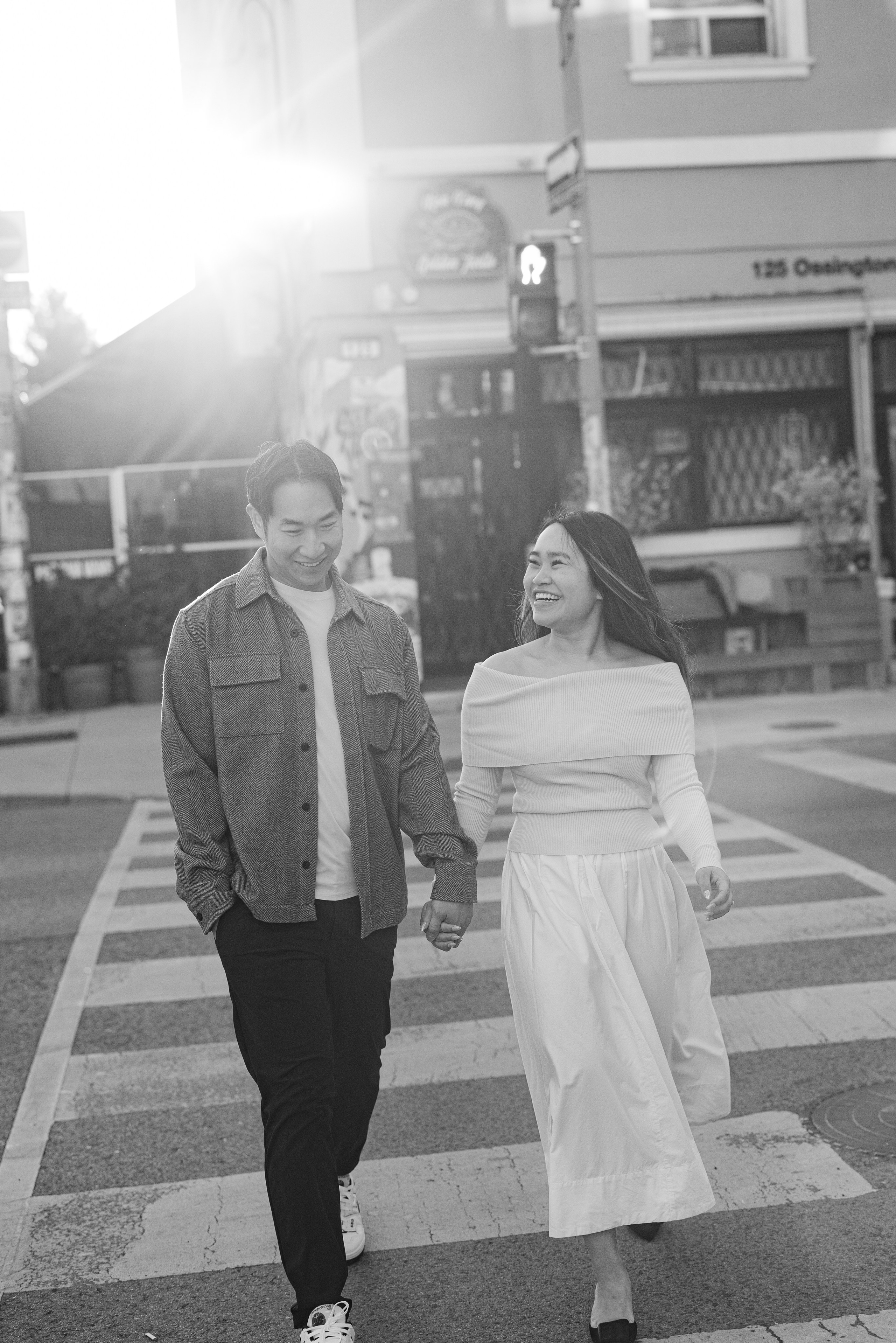 Cherry Blossom Engagement Session at Trinity Bellwoods. Anna Leb Photo