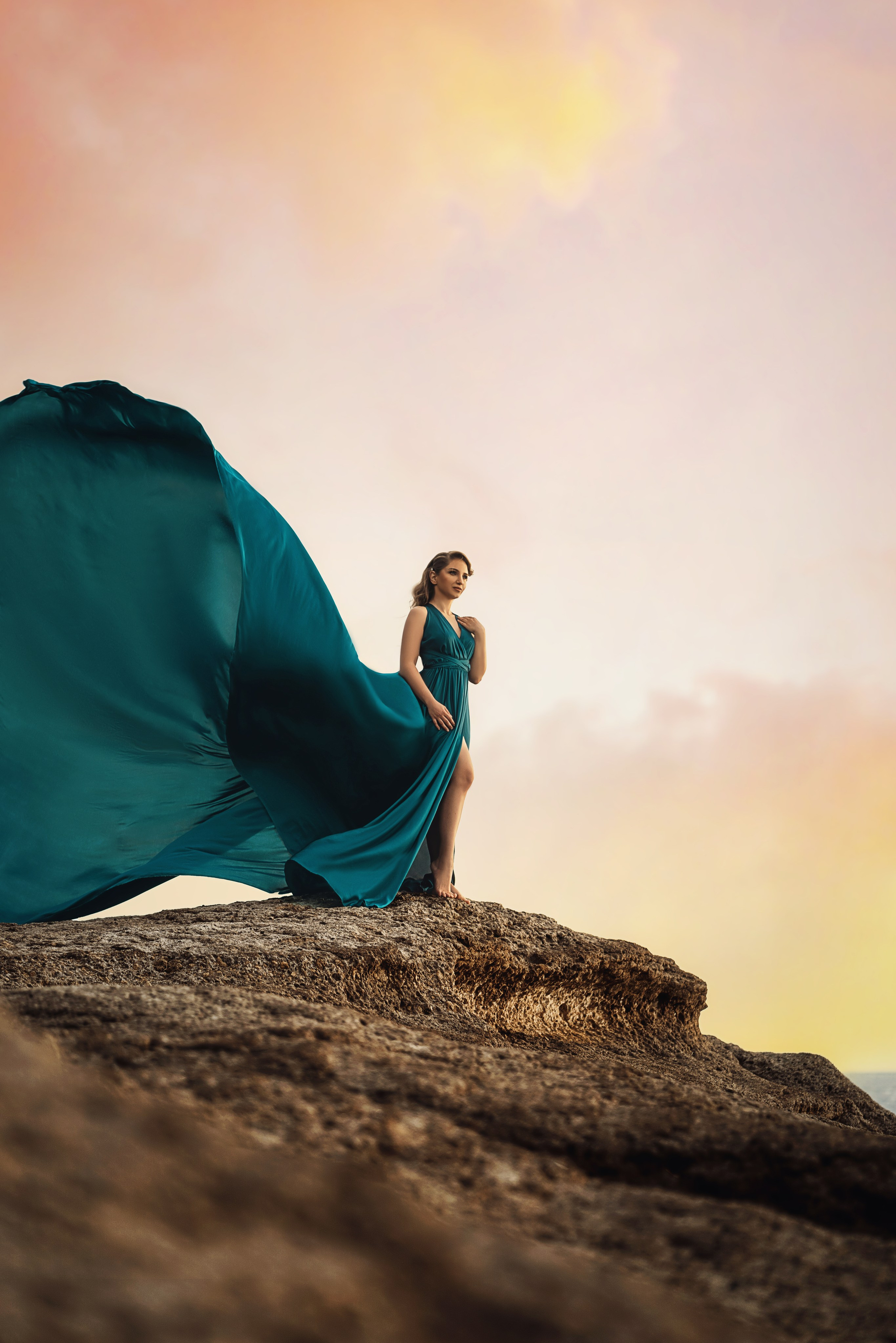 Sesión con vestido volador en Tenerife. Fotógrafa de familias, bodas, comuniones, newborn, premamá en Tenerife | Sesiones con vestidos voladores | Tania Bonnet