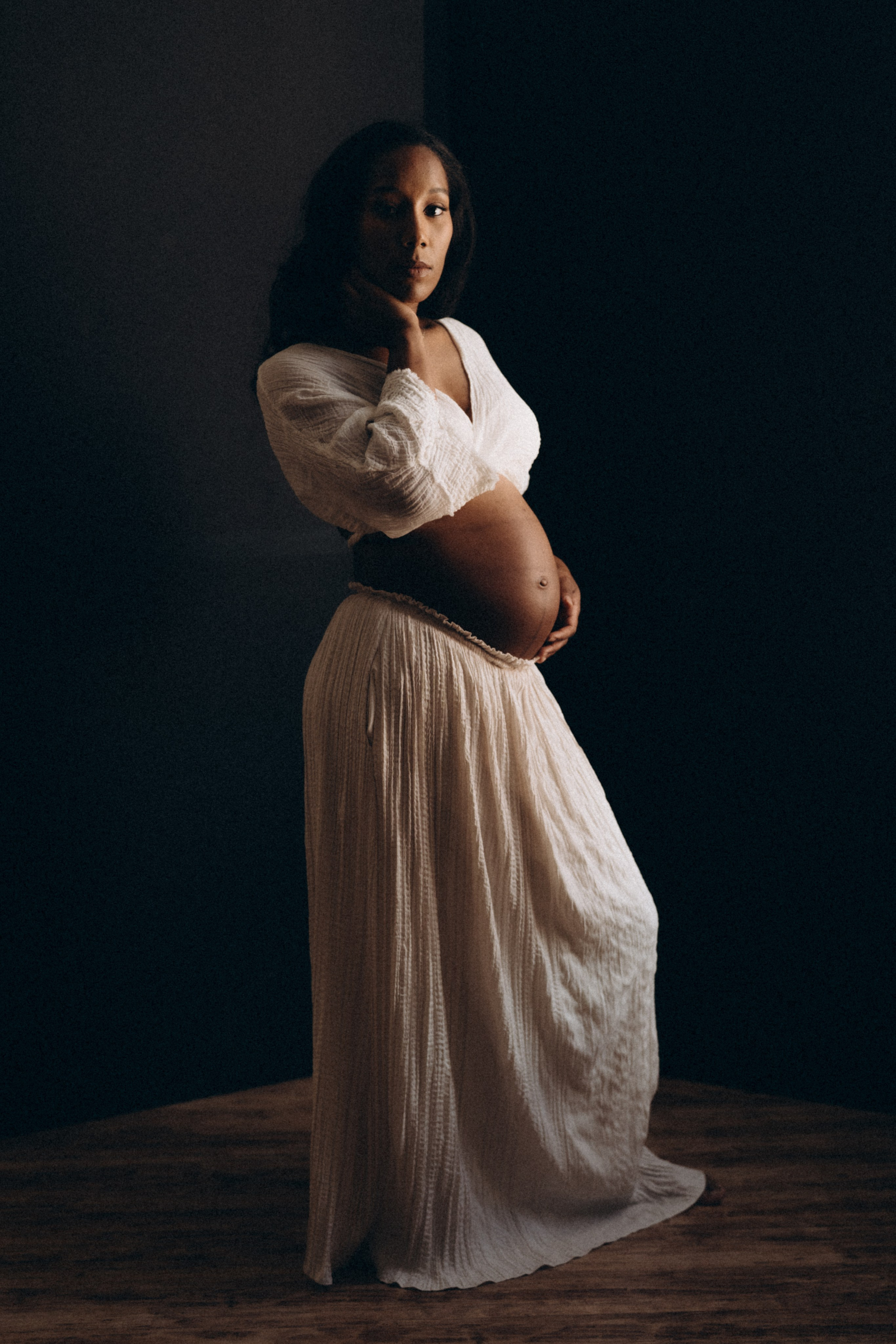 Studio Wardrobe. Modern maternity photographer in Long Island New York