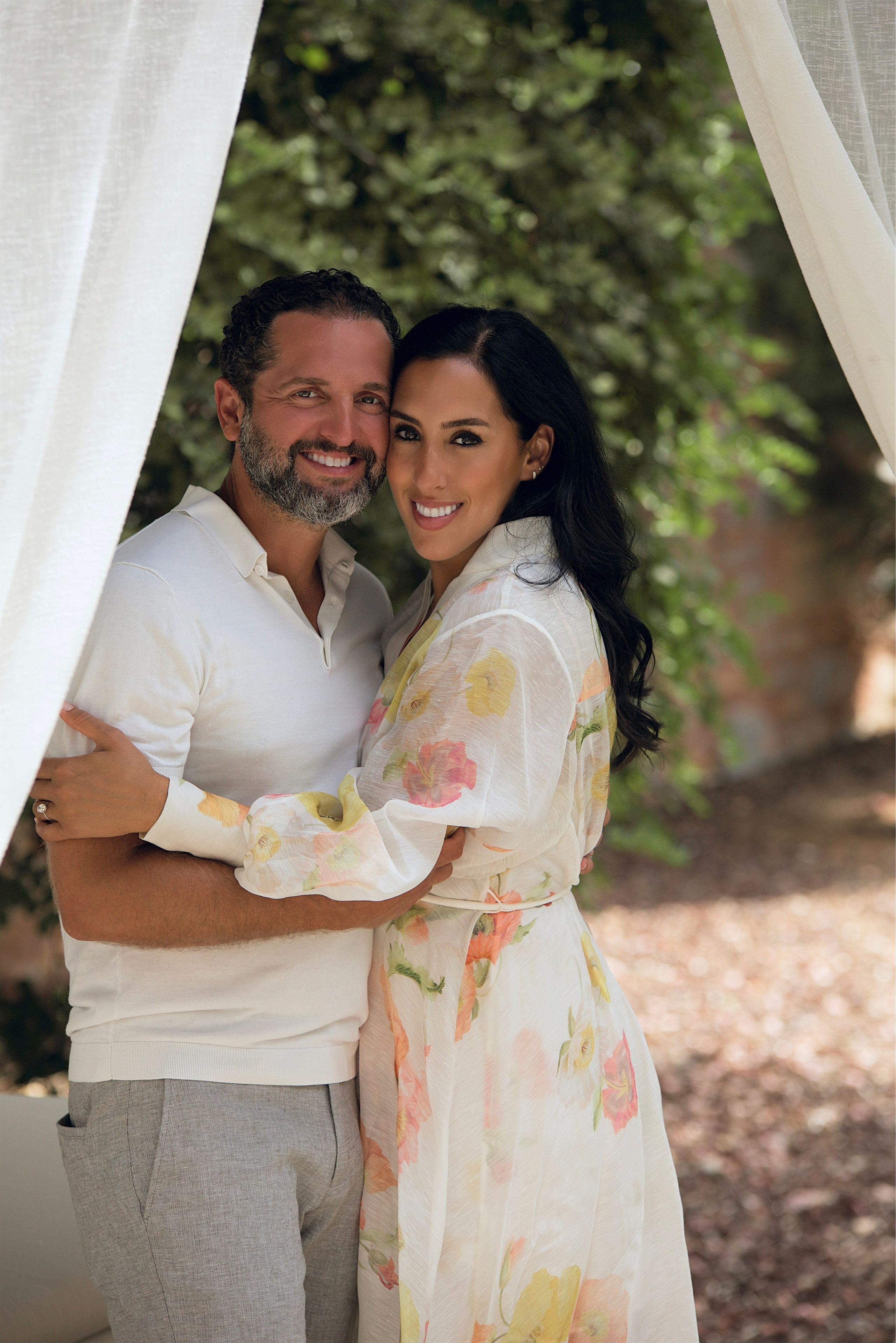 Couple smiling together at Amanruya villa