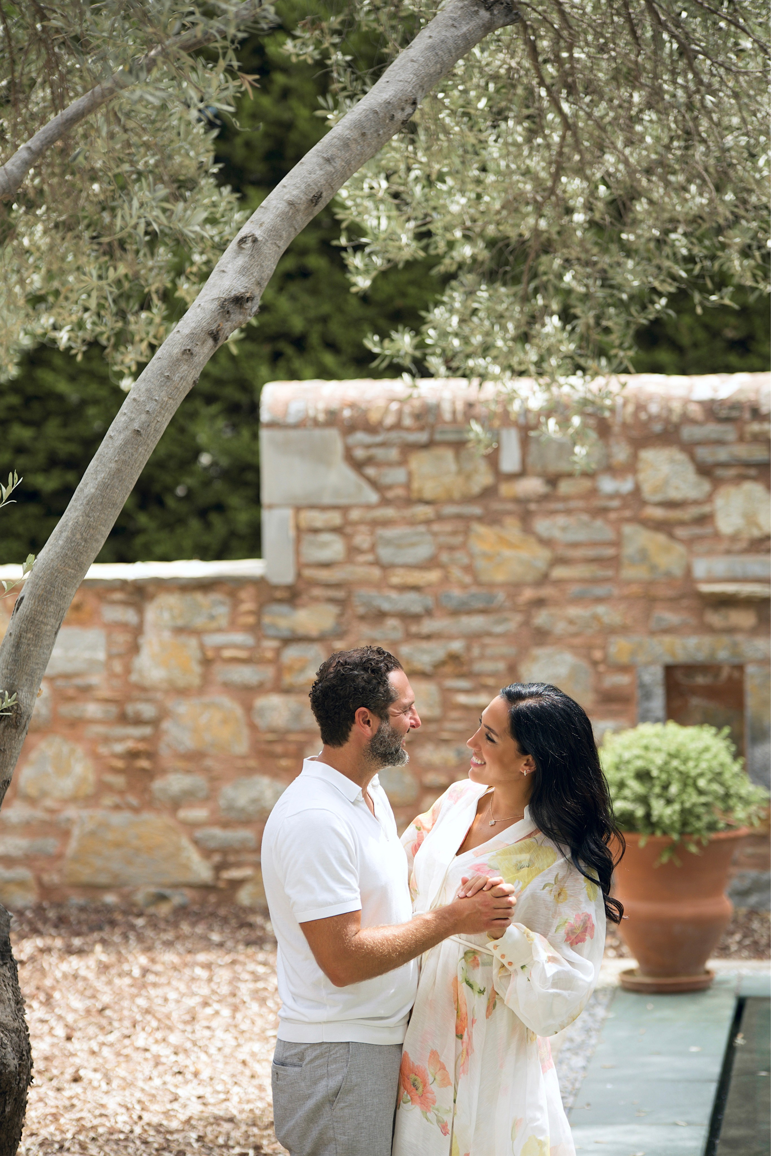 Couple smiling together at Amanruya villa