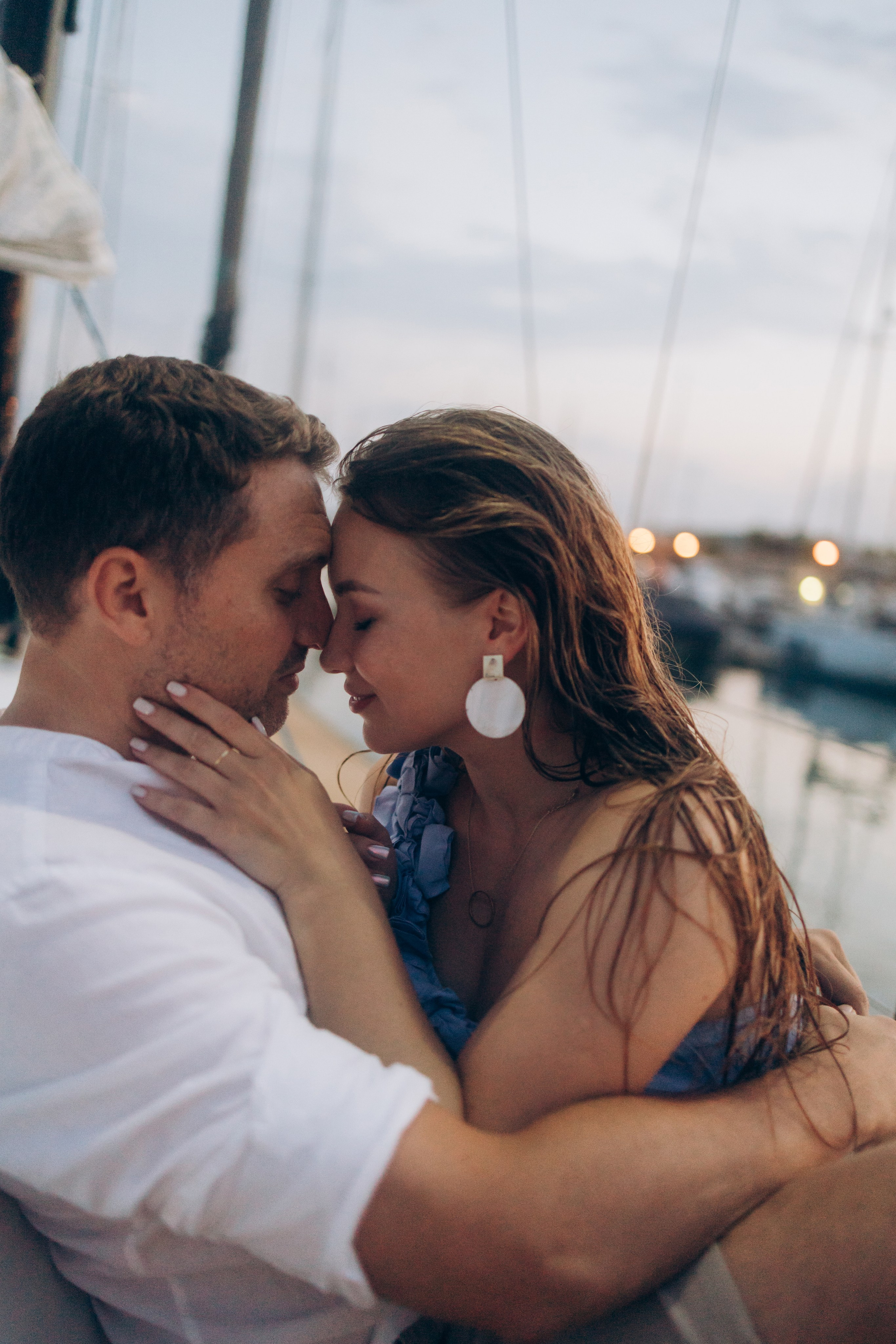 A Romantic Boat Date Near Barcelona on a Summer Evening. Photographer Videographer Spain Barcelona Tarragona