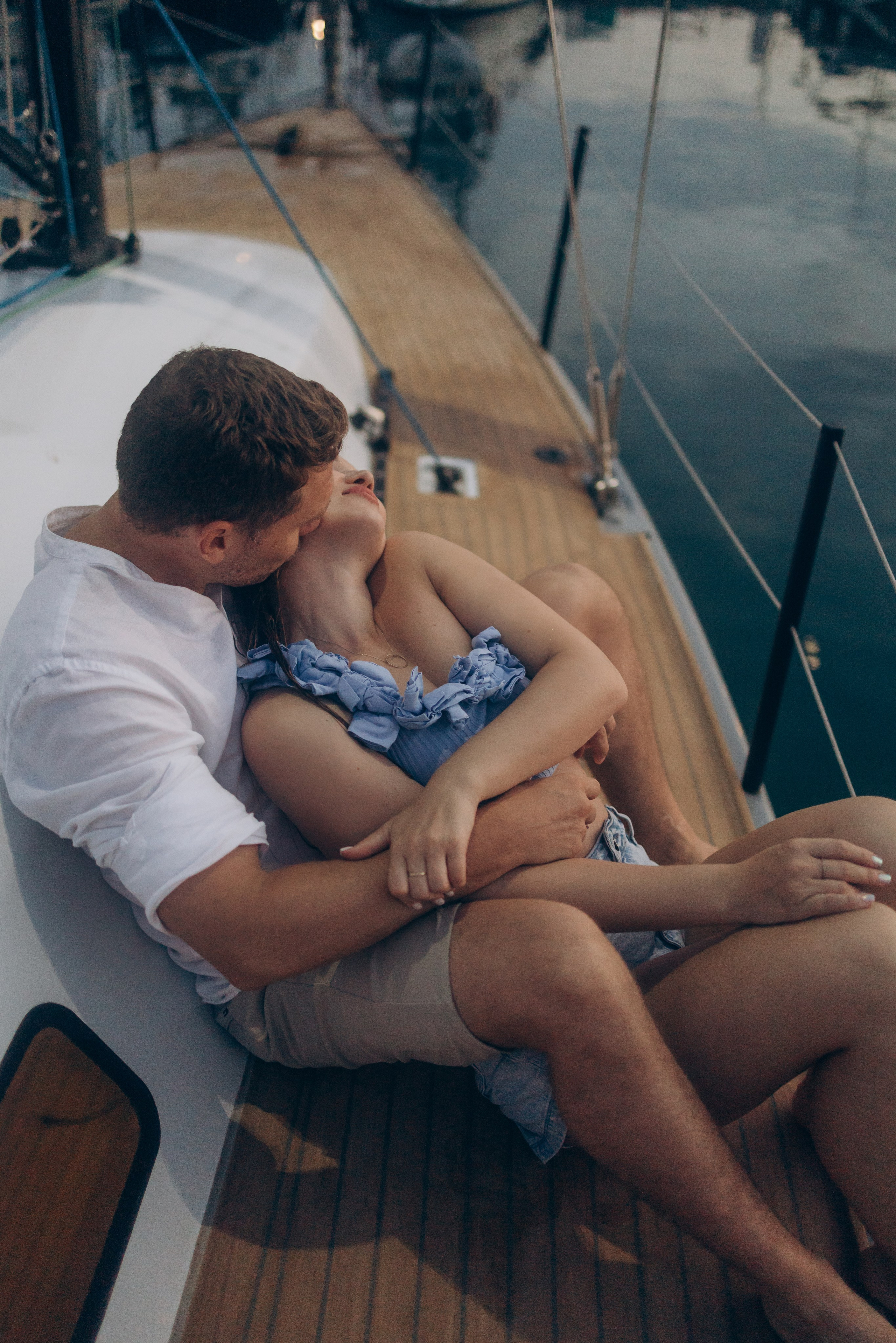 A Romantic Boat Date Near Barcelona on a Summer Evening. Photographer Videographer Spain Barcelona Tarragona