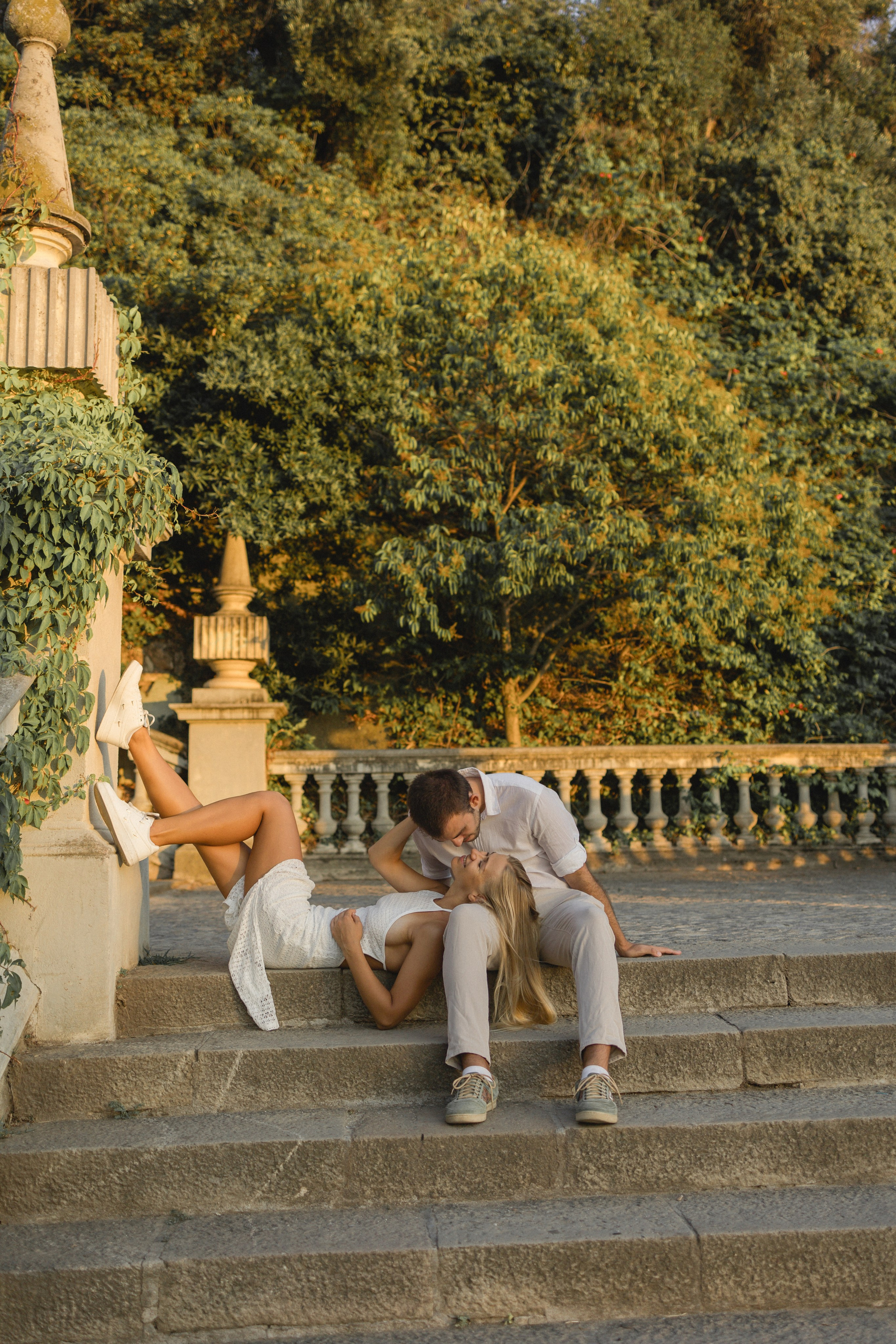 Sunset love story on Montjuic. Photographer Videographer Spain Barcelona Tarragona