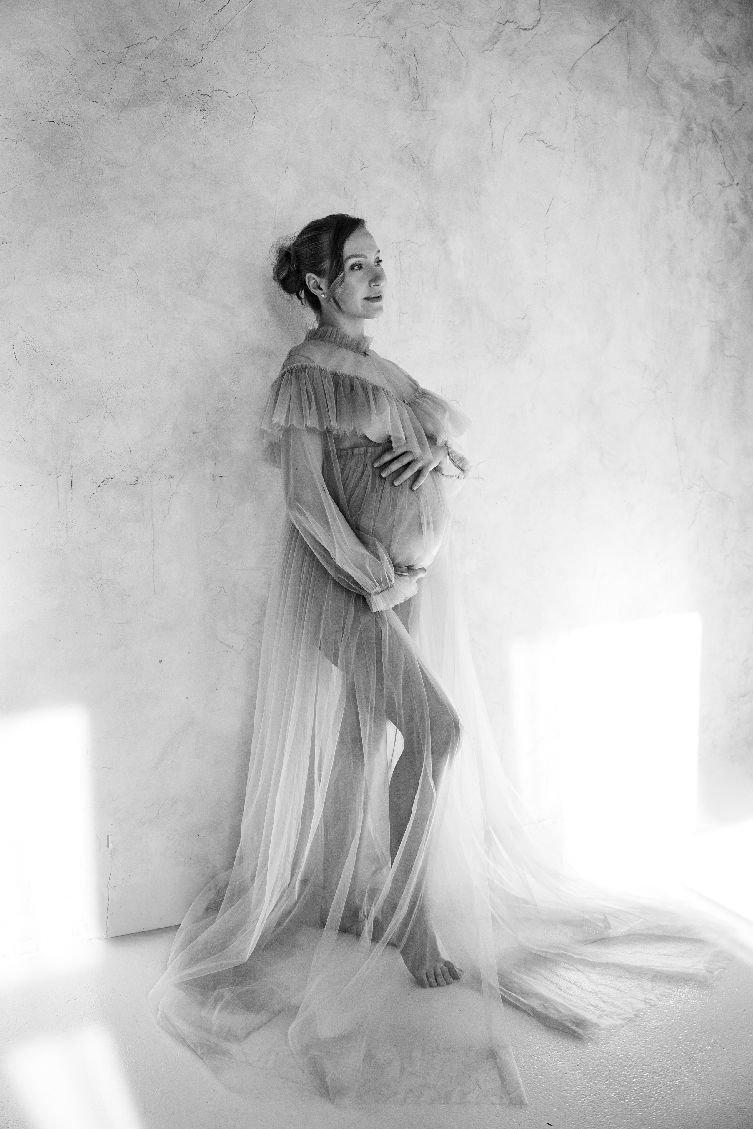 stylizacja sesja ciążowa pastelowa