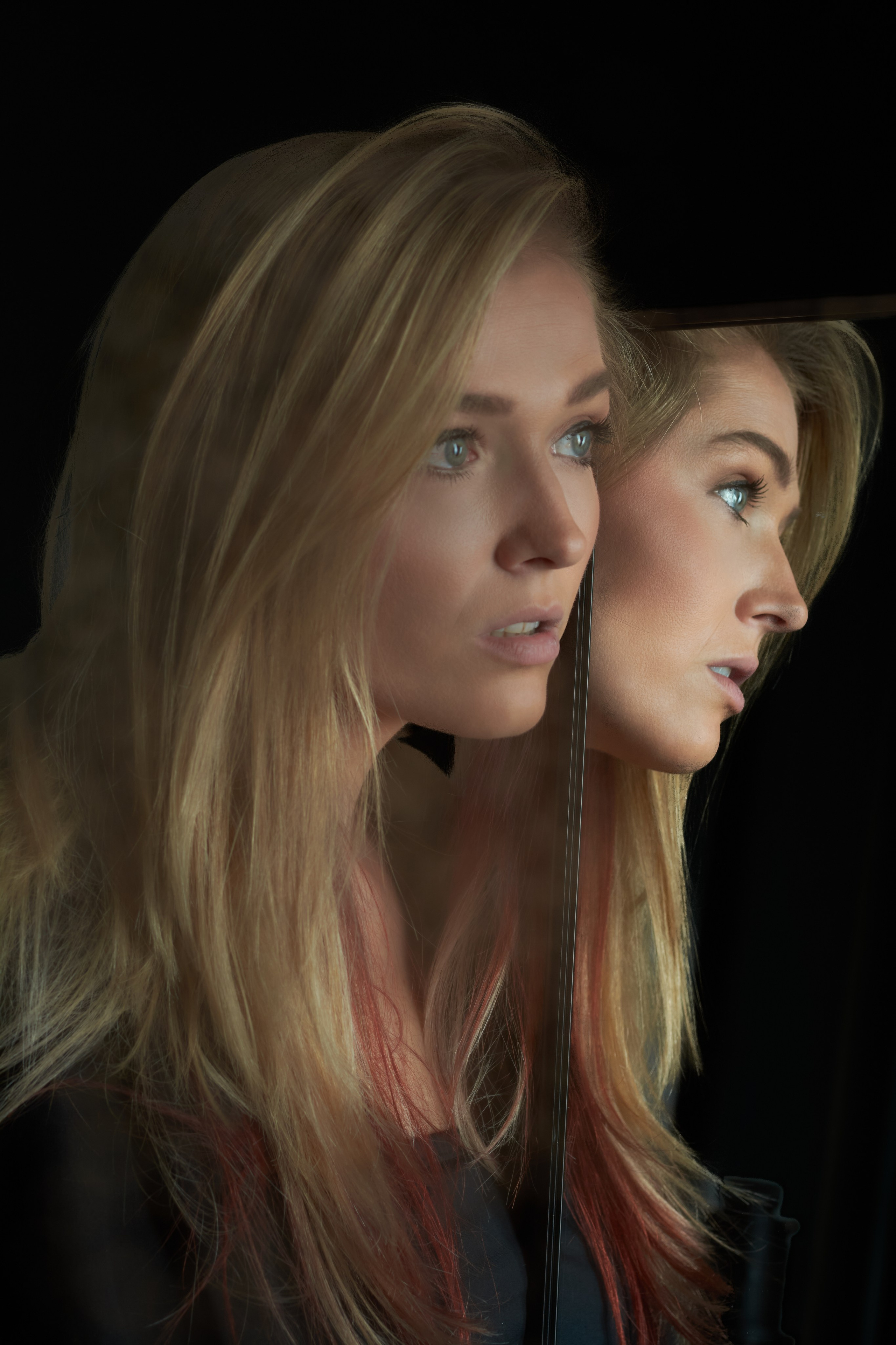 Two profiles merging at mirror's surface